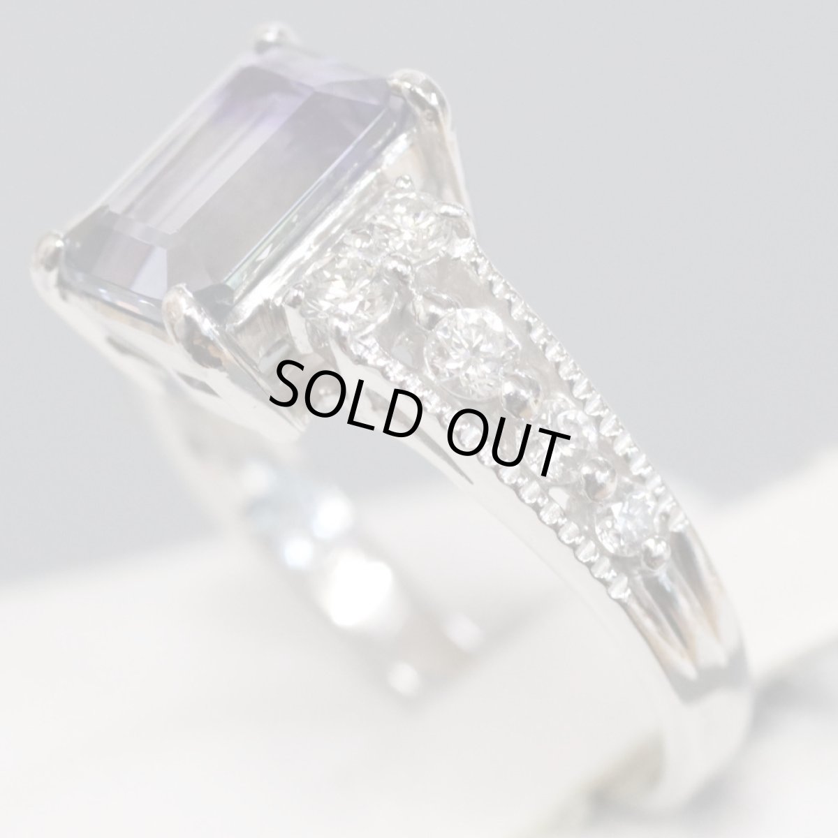 画像3: Pt900バイカラーゾイサイトダイヤモンドリング 2.221 D0.41 5.9g #11 (3)