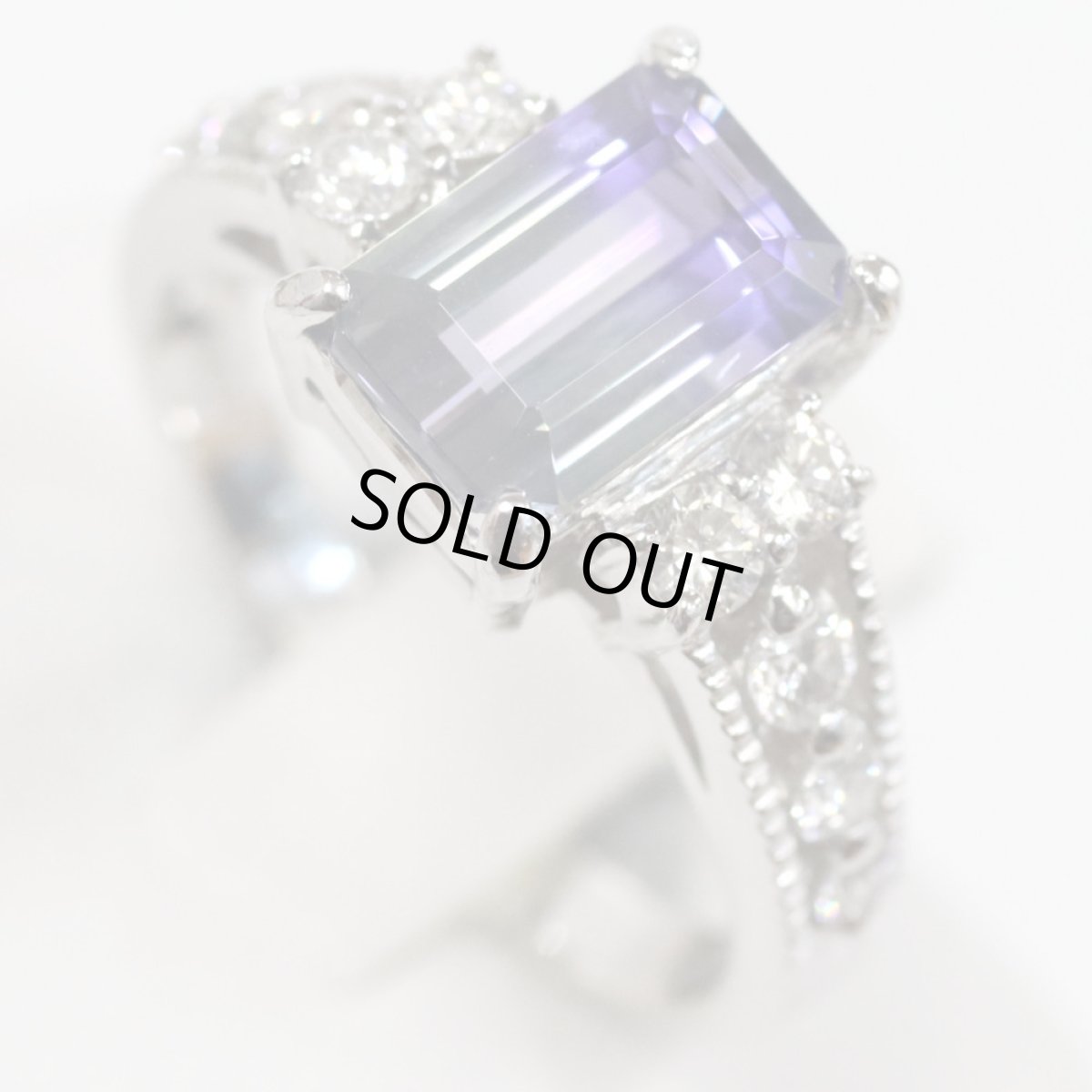 画像4: Pt900バイカラーゾイサイトダイヤモンドリング 2.221 D0.41 5.9g #11 (4)