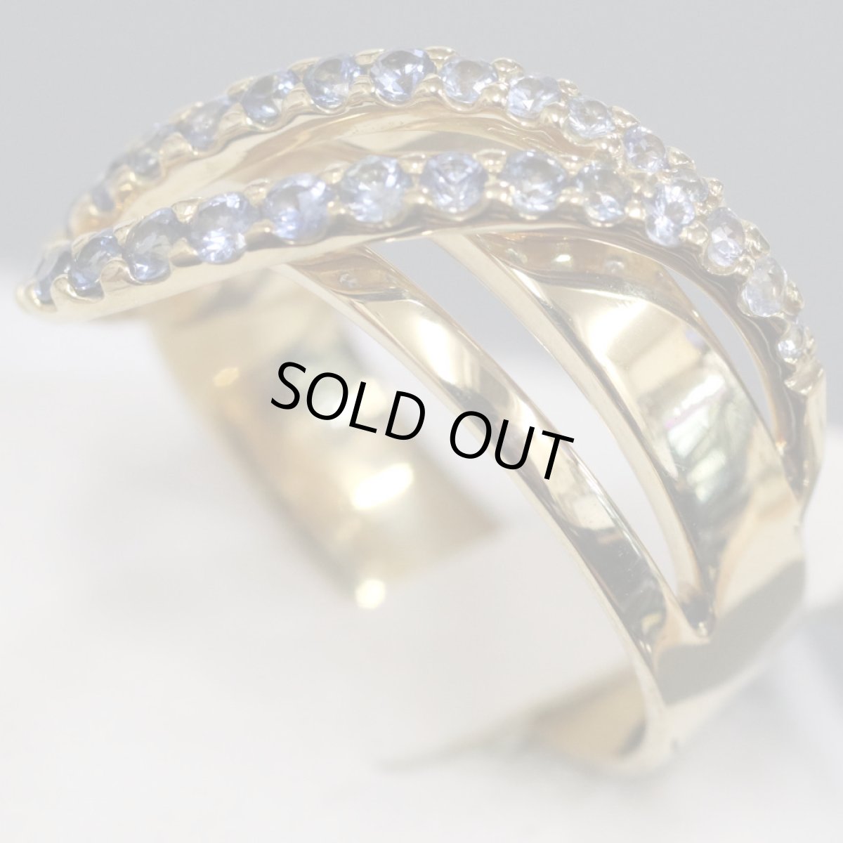 画像2: K18サファイアリング S0.76 7.1g #15 (2)