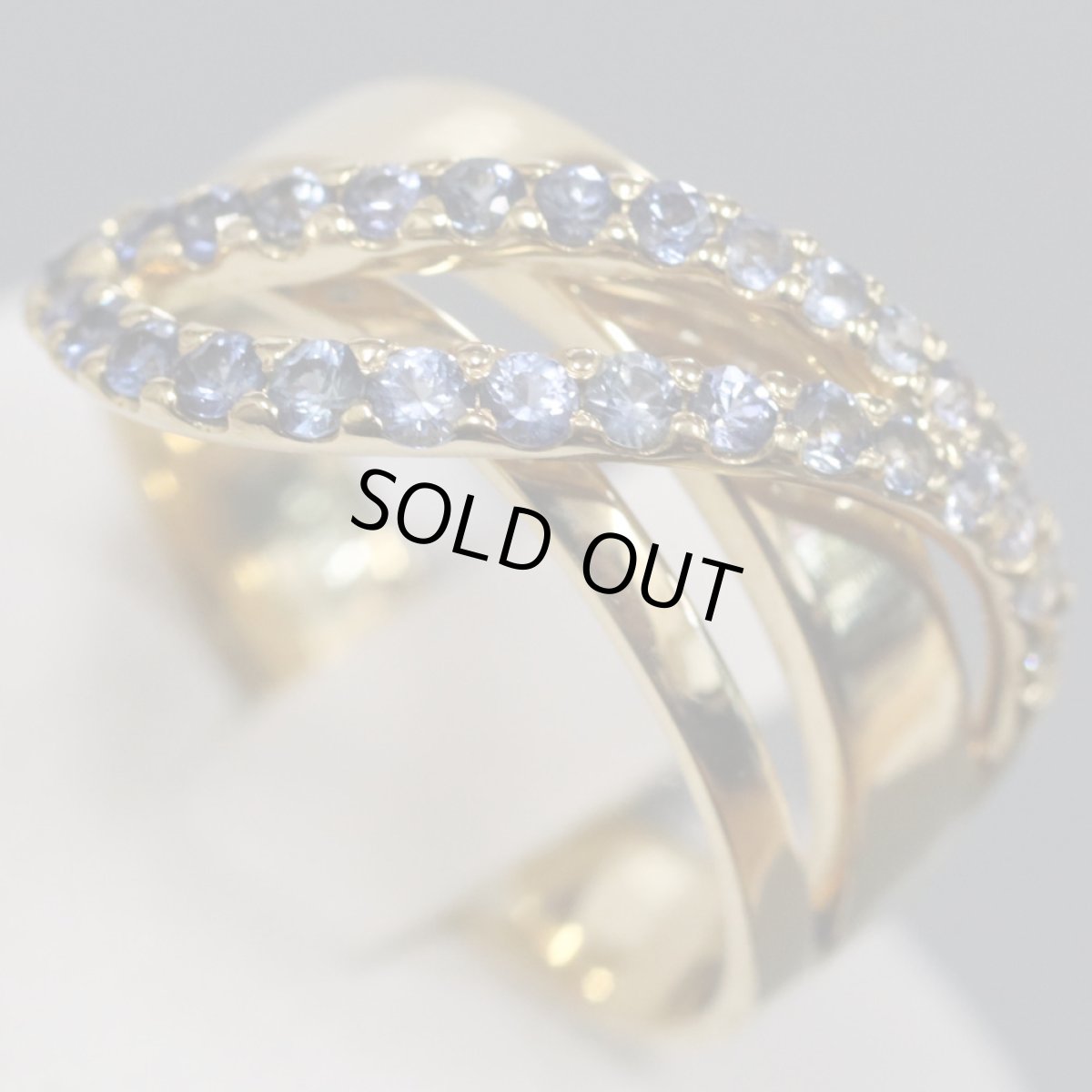 画像3: K18サファイアリング S0.76 7.1g #15 (3)