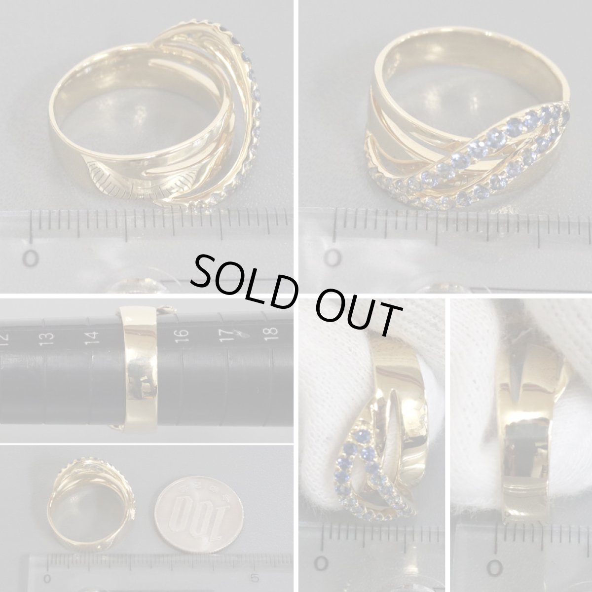 画像8: K18サファイアリング S0.76 7.1g #15 (8)