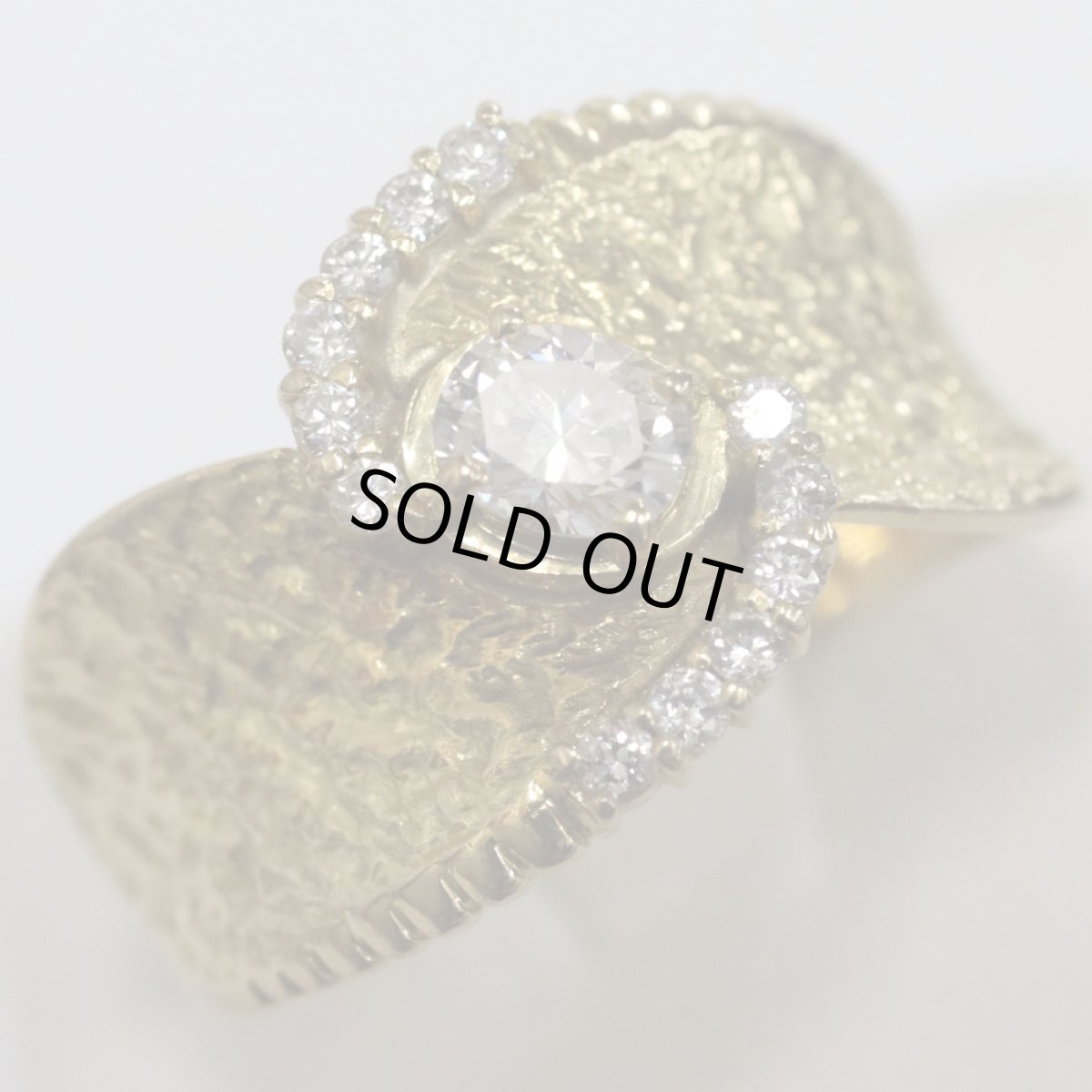 画像3: K18ダイヤモンドリング D0.34 D0.17 7.0g #15 (3)