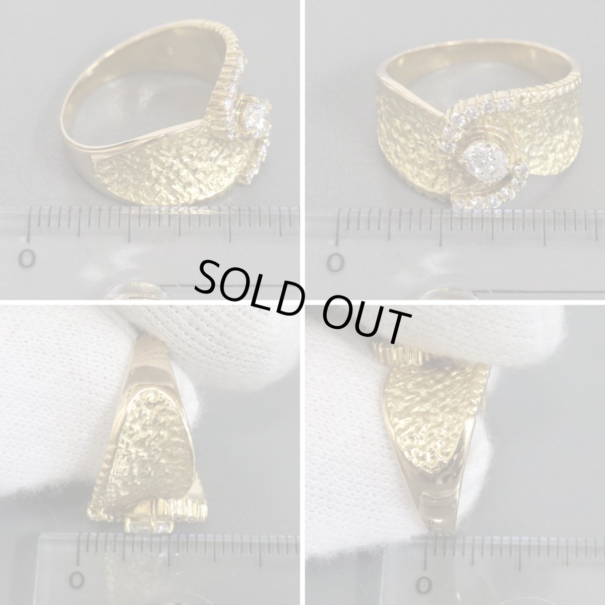 画像8: K18ダイヤモンドリング D0.34 D0.17 7.0g #15 (8)