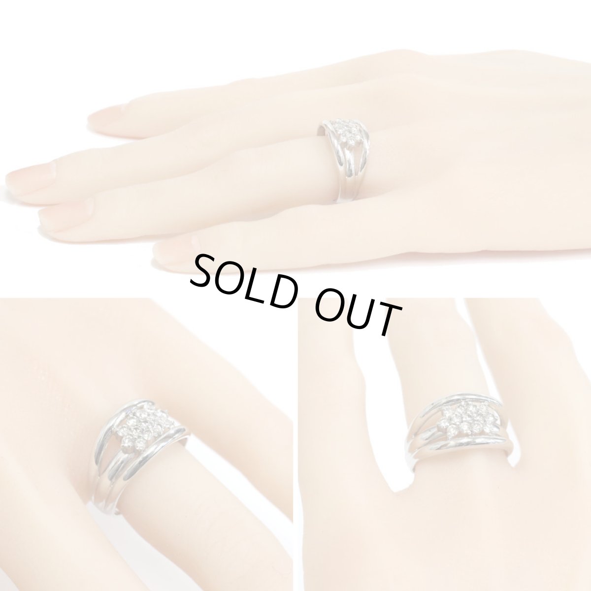 画像10: Pt900ダイヤモンドリング D0.52 10.5g #14 (10)