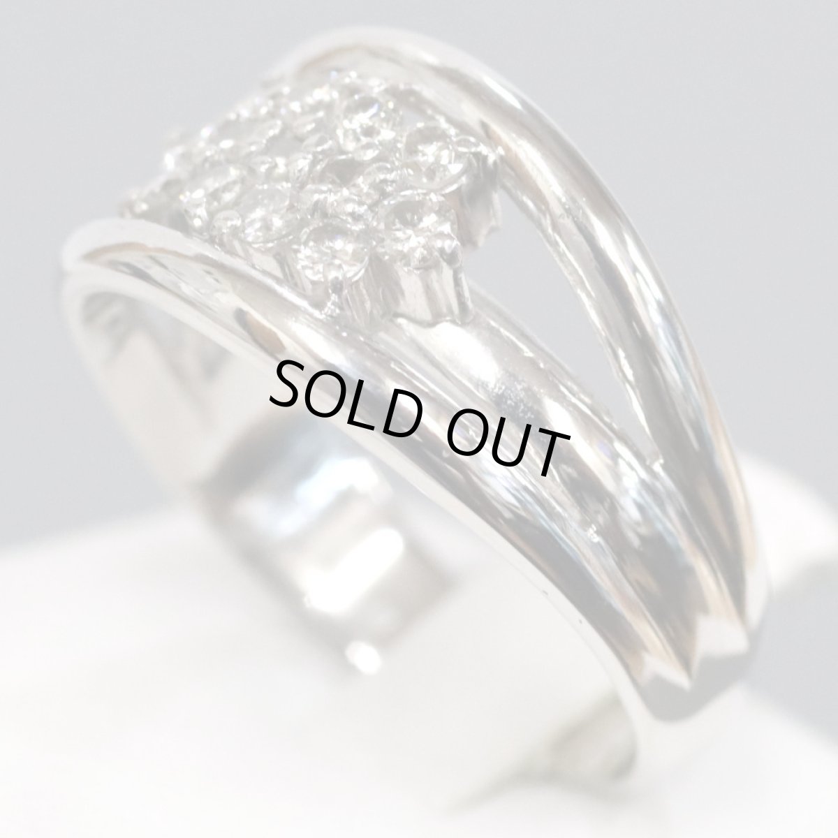 画像2: Pt900ダイヤモンドリング D0.52 10.5g #14 (2)