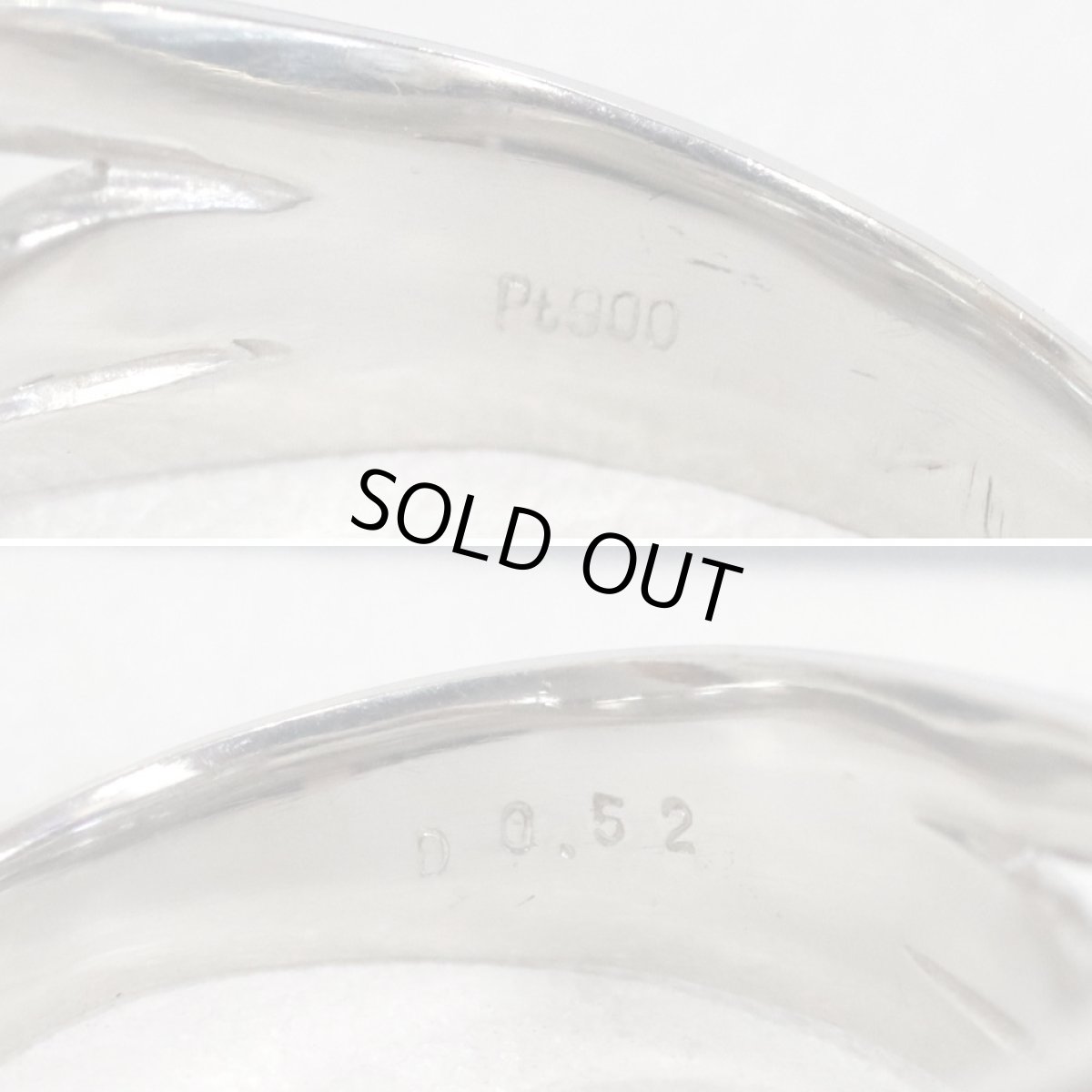 画像7: Pt900ダイヤモンドリング D0.52 10.5g #14 (7)