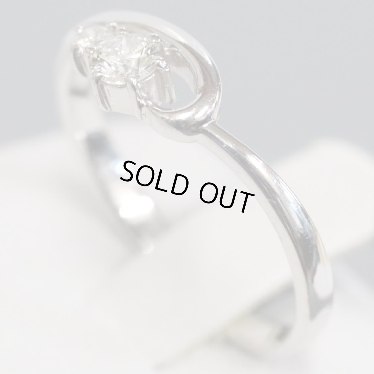 画像2: K18WGダイヤモンドリング D0.15 2.0g #11 (2)