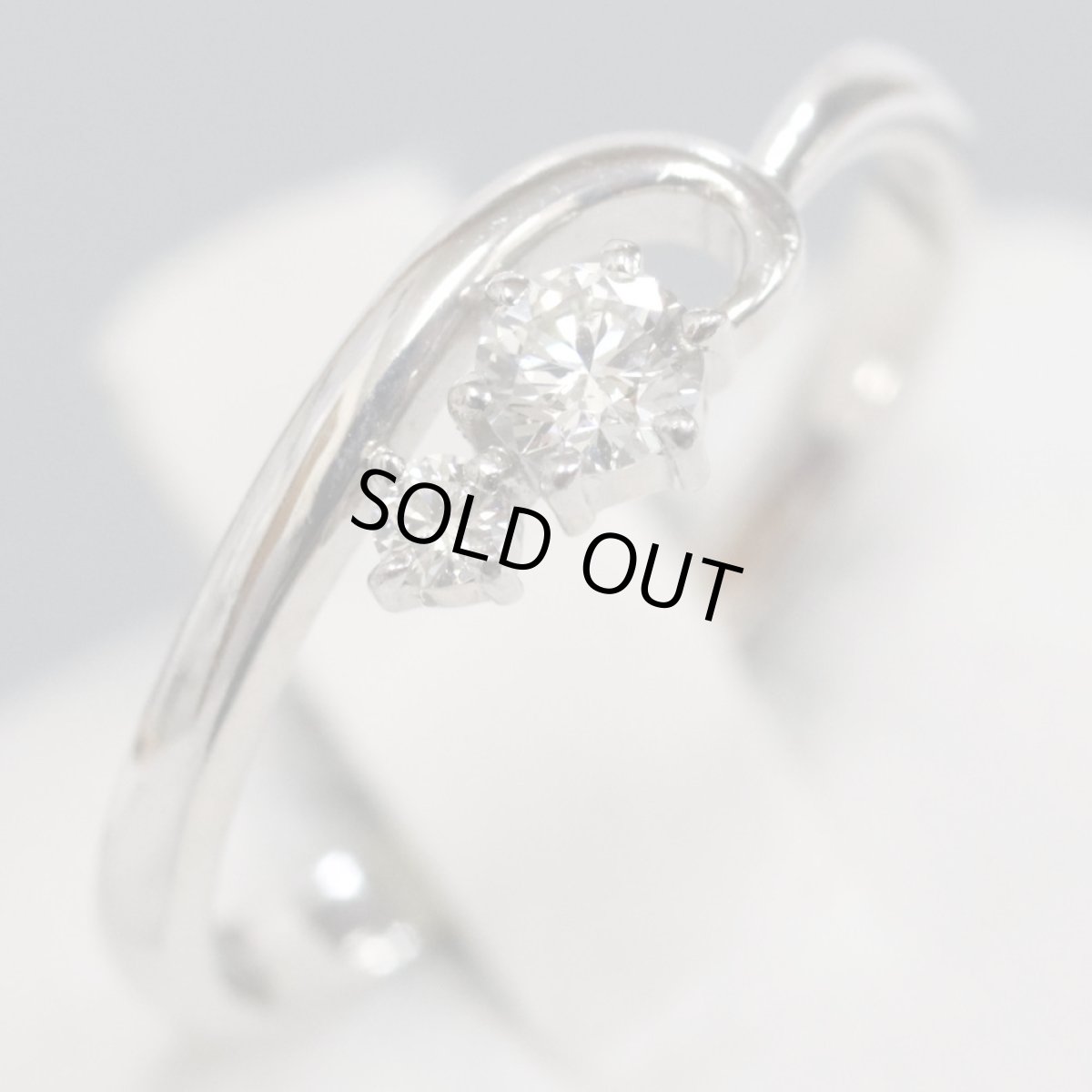 画像3: K18WGダイヤモンドリング D0.15 2.0g #11 (3)