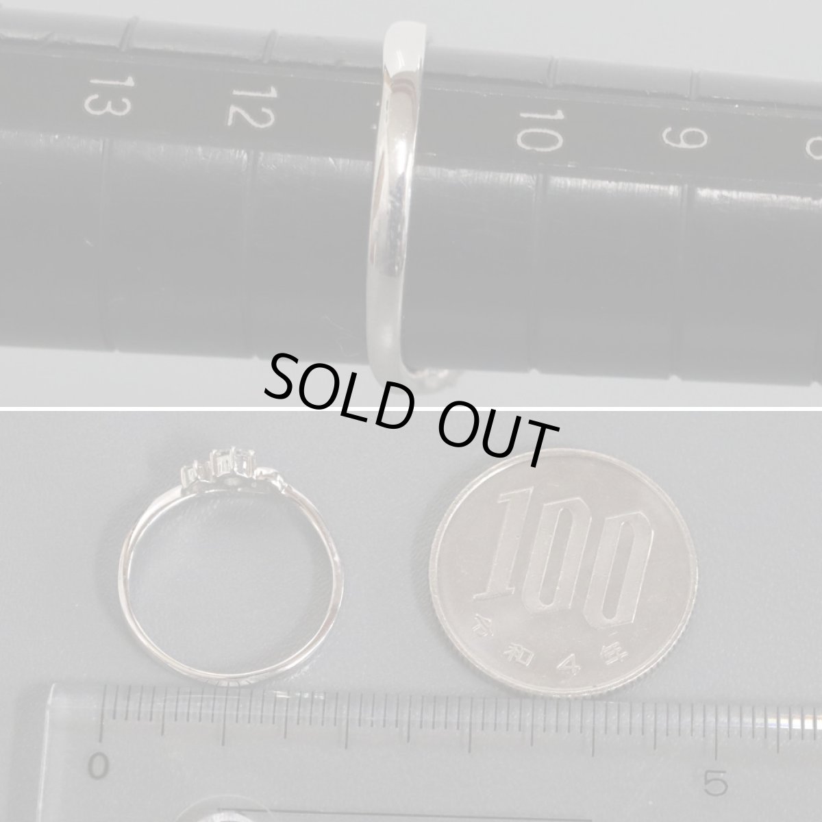 画像7: K18WGダイヤモンドリング D0.15 2.0g #11 (7)