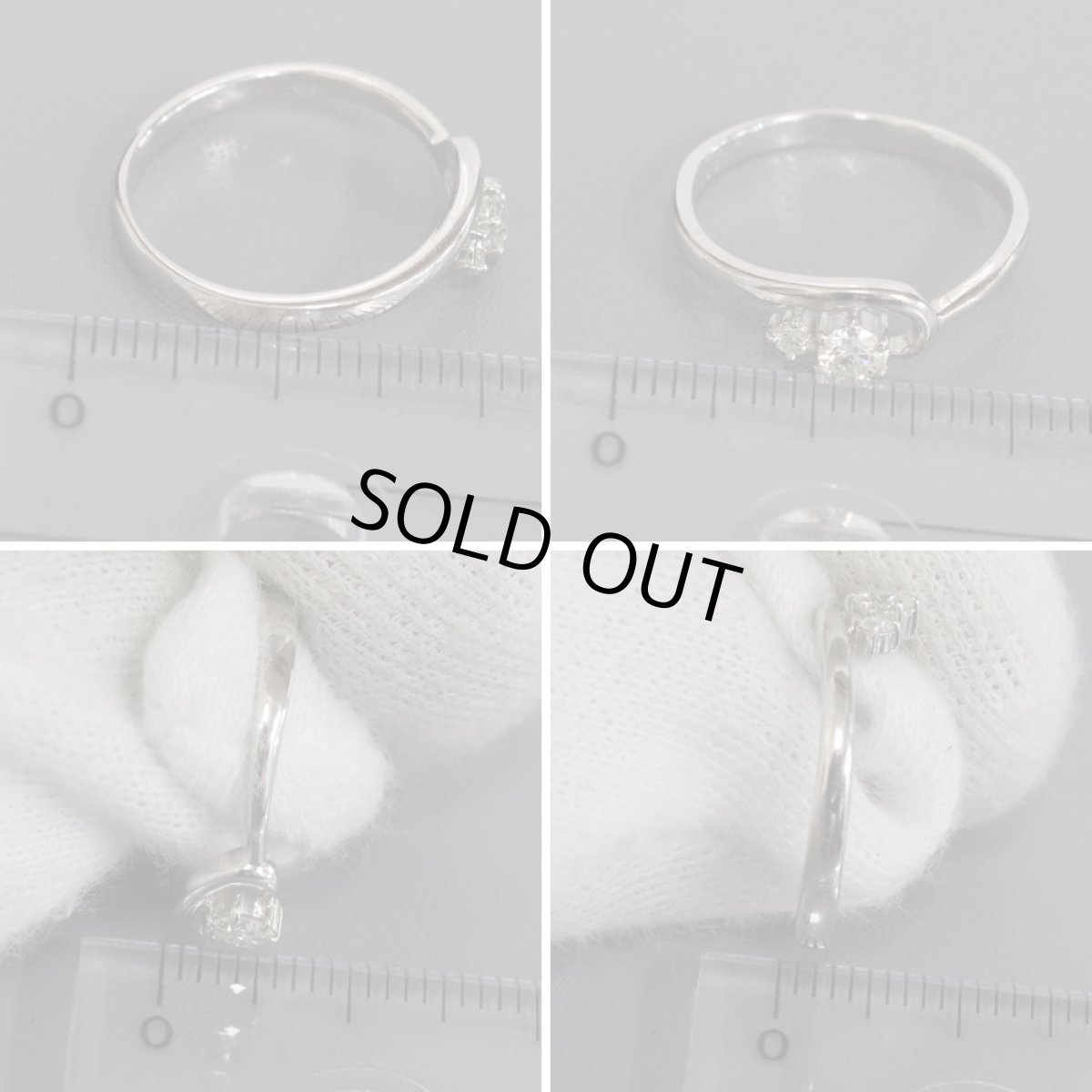 画像8: K18WGダイヤモンドリング D0.15 2.0g #11 (8)