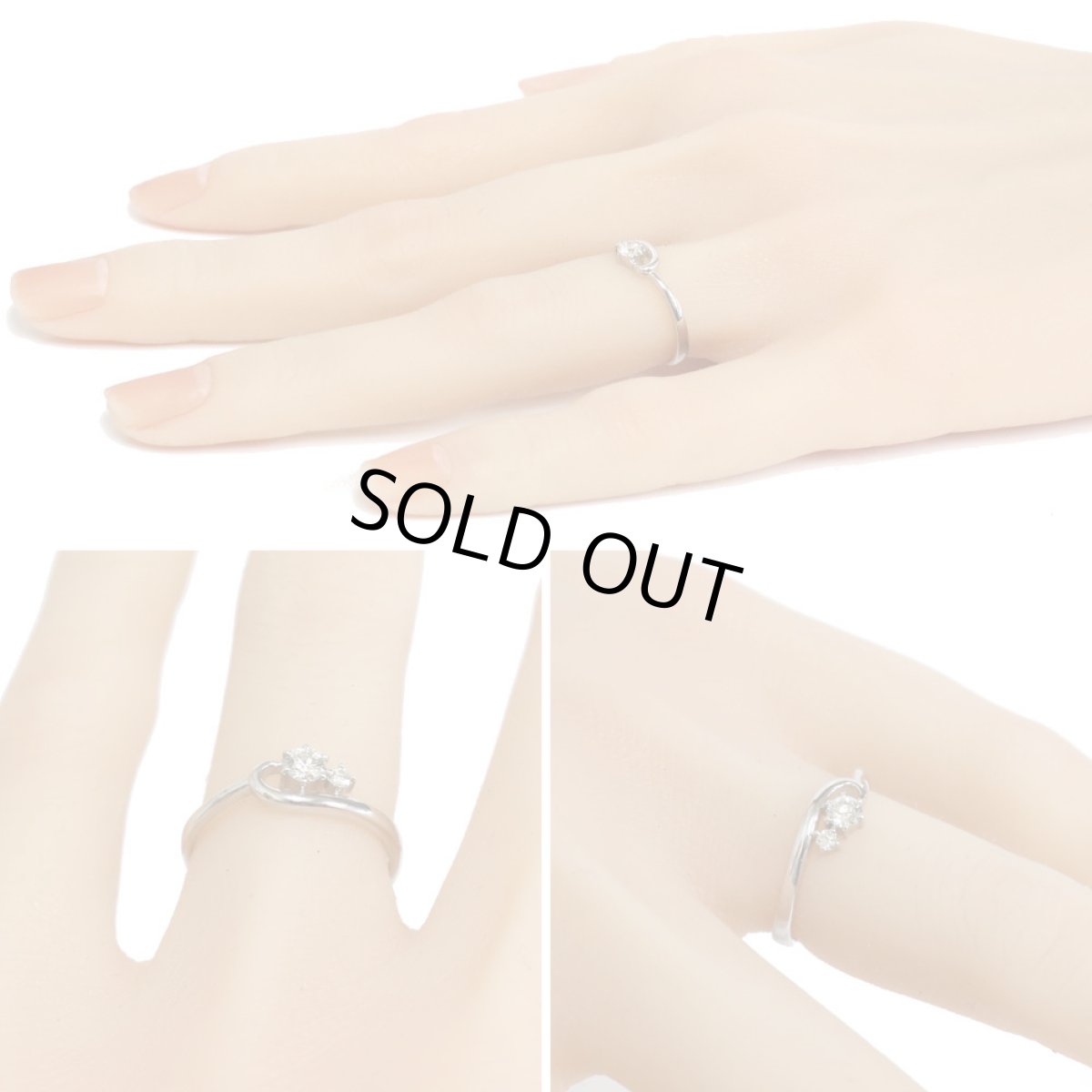 画像9: K18WGダイヤモンドリング D0.15 2.0g #11 (9)