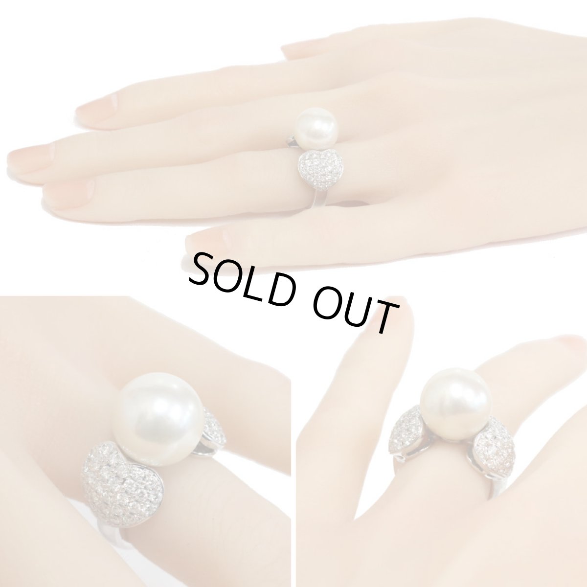 画像10: Pt900パールダイヤモンドリング D1.131 14.6g #8 (10)