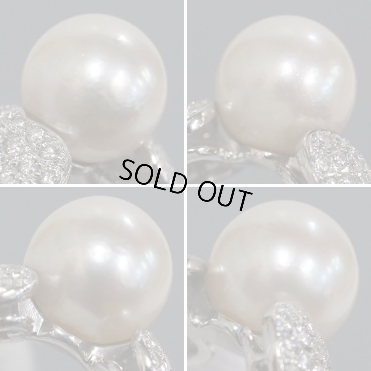 画像4: Pt900パールダイヤモンドリング D1.131 14.6g #8 (4)