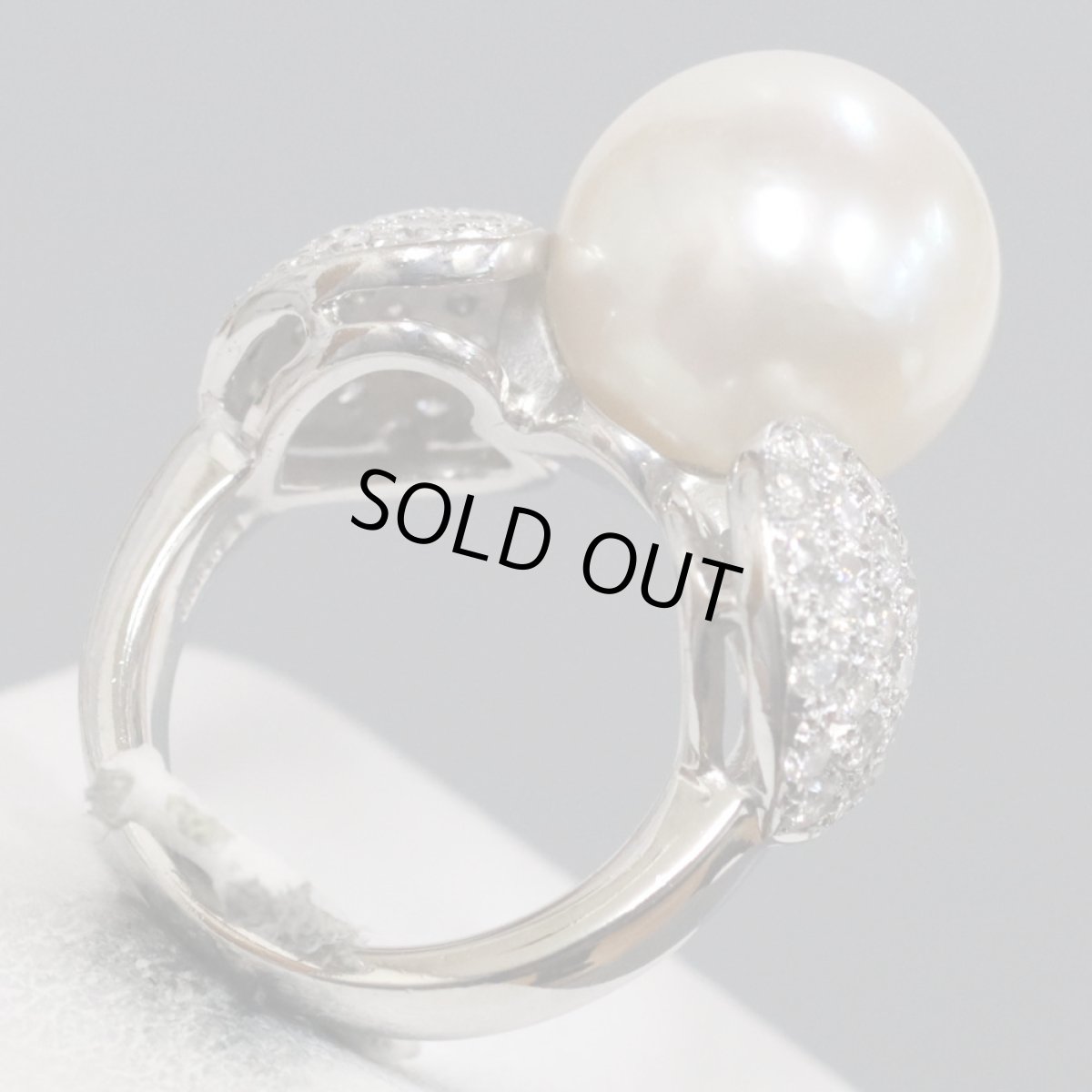 画像5: Pt900パールダイヤモンドリング D1.131 14.6g #8 (5)