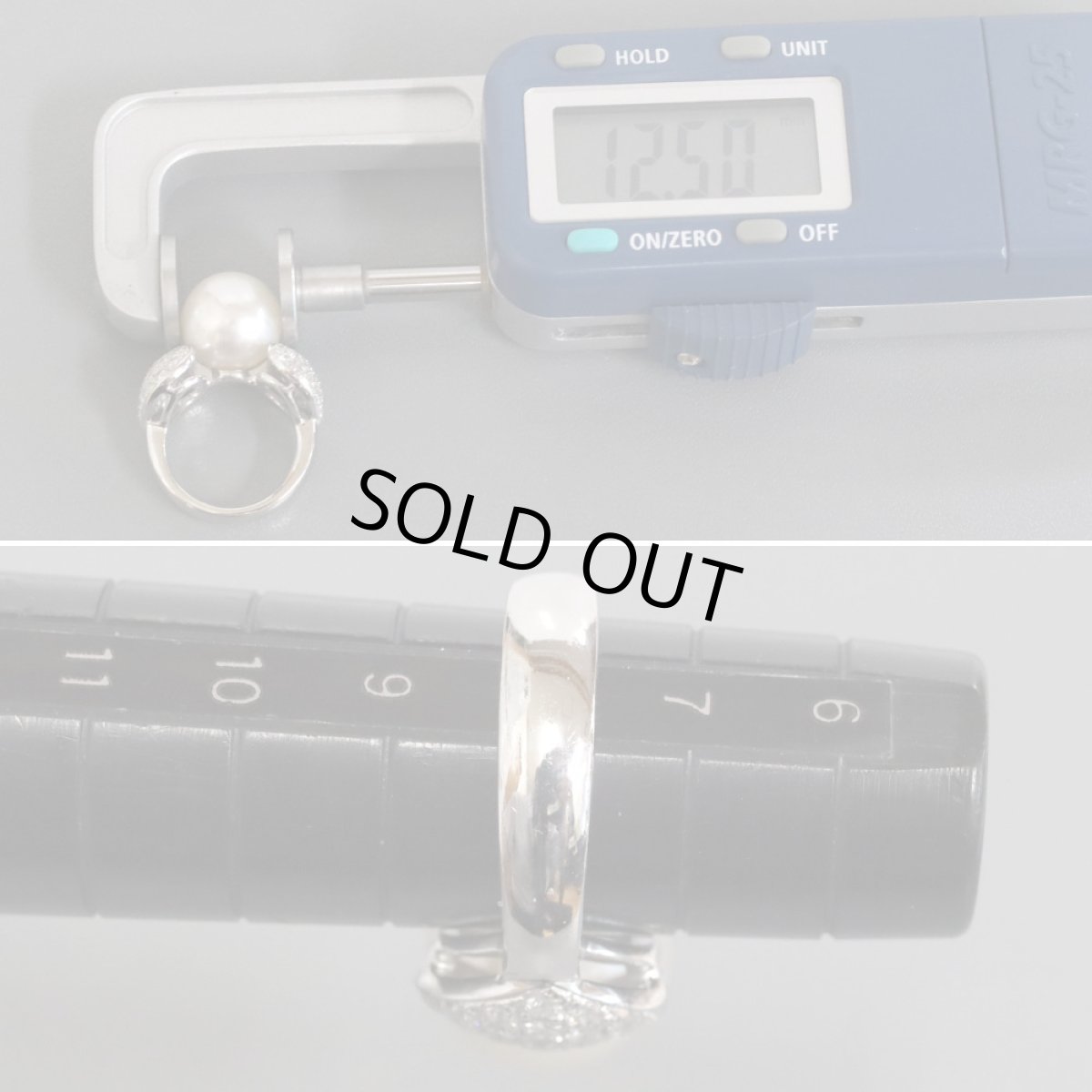 画像8: Pt900パールダイヤモンドリング D1.131 14.6g #8 (8)