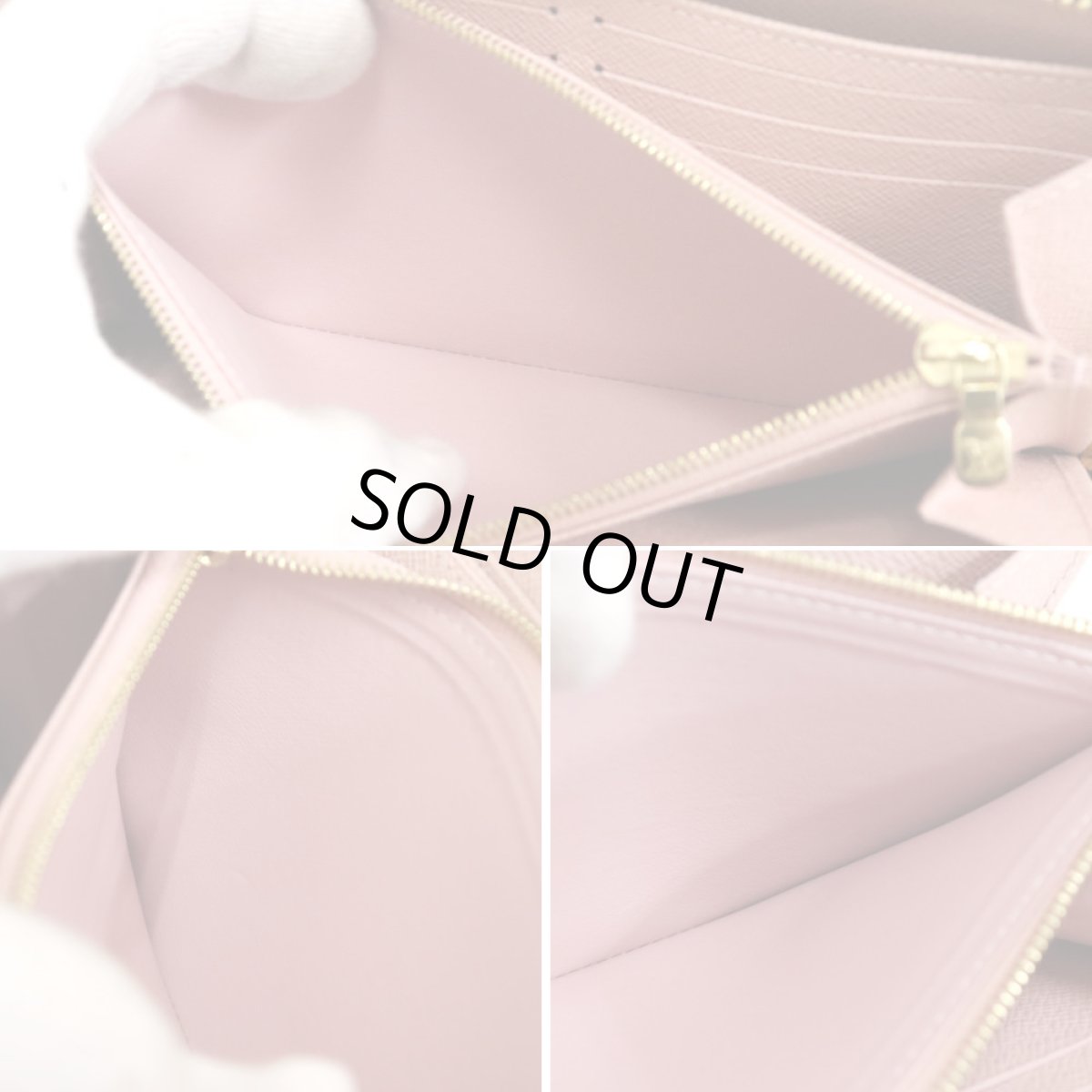 画像10: ジッピー・ウォレット(N60046)ダミエ・エベヌ/ローズ・バレリーヌ (10)