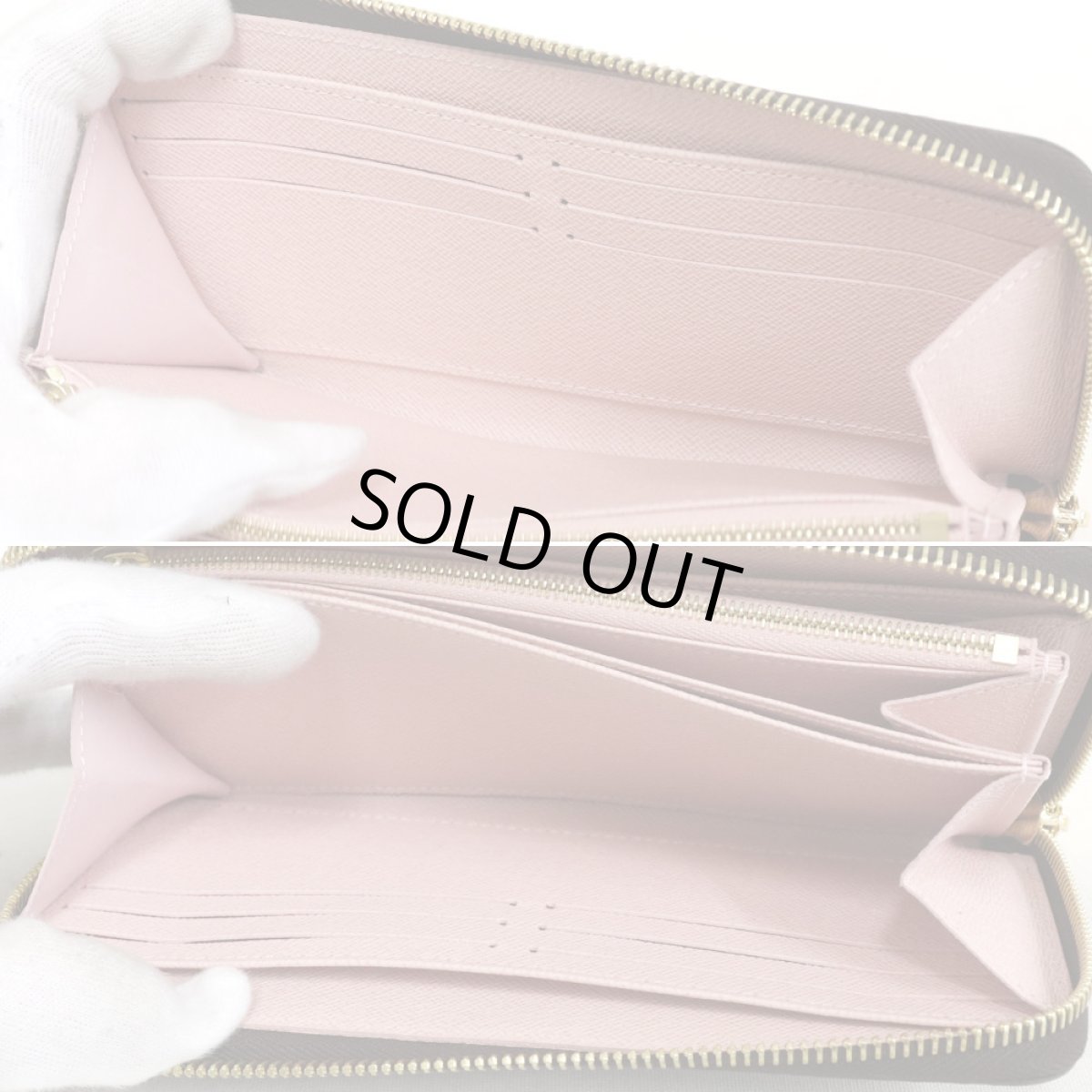 画像7: ジッピー・ウォレット(N60046)ダミエ・エベヌ/ローズ・バレリーヌ (7)