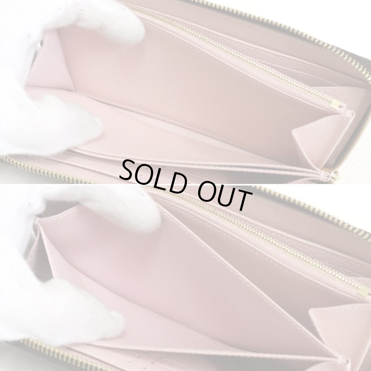 画像8: ジッピー・ウォレット(N60046)ダミエ・エベヌ/ローズ・バレリーヌ (8)