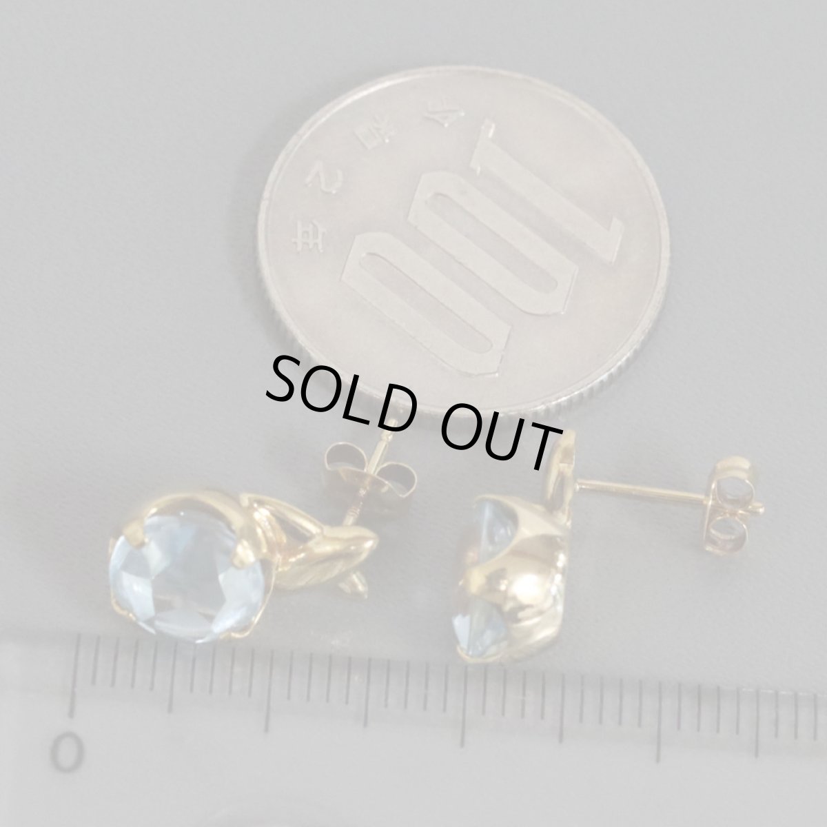 画像10: K18ブルートパーズピアス BT2.50×2 4.2g (10)