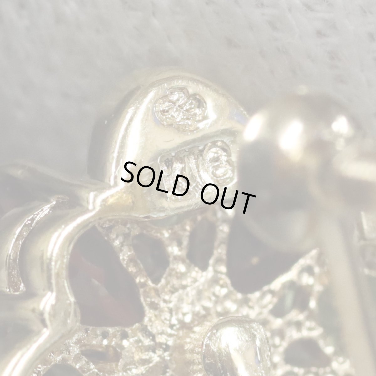 画像7: K18ガーネットペリドットイヤリング 5.8g (7)