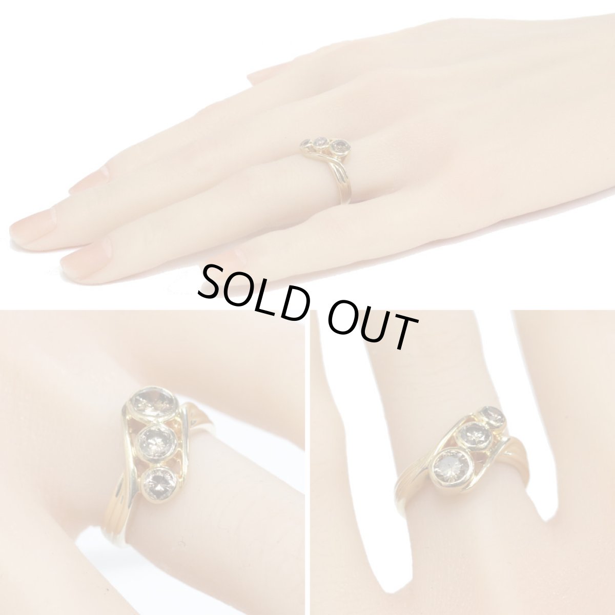 画像10: K18ブラウンダイヤモンドリング D1.02 4.1g #11 (10)