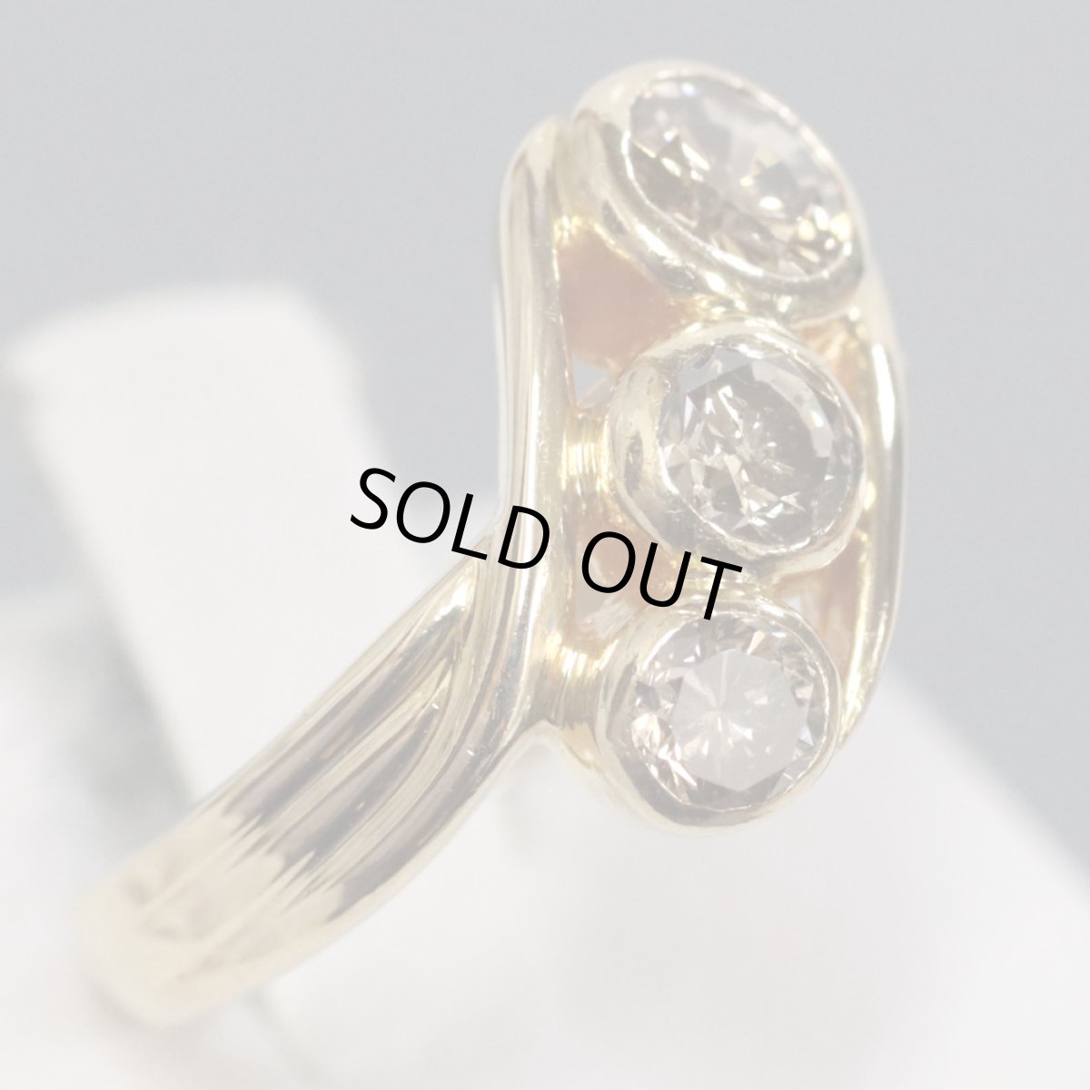 画像2: K18ブラウンダイヤモンドリング D1.02 4.1g #11 (2)