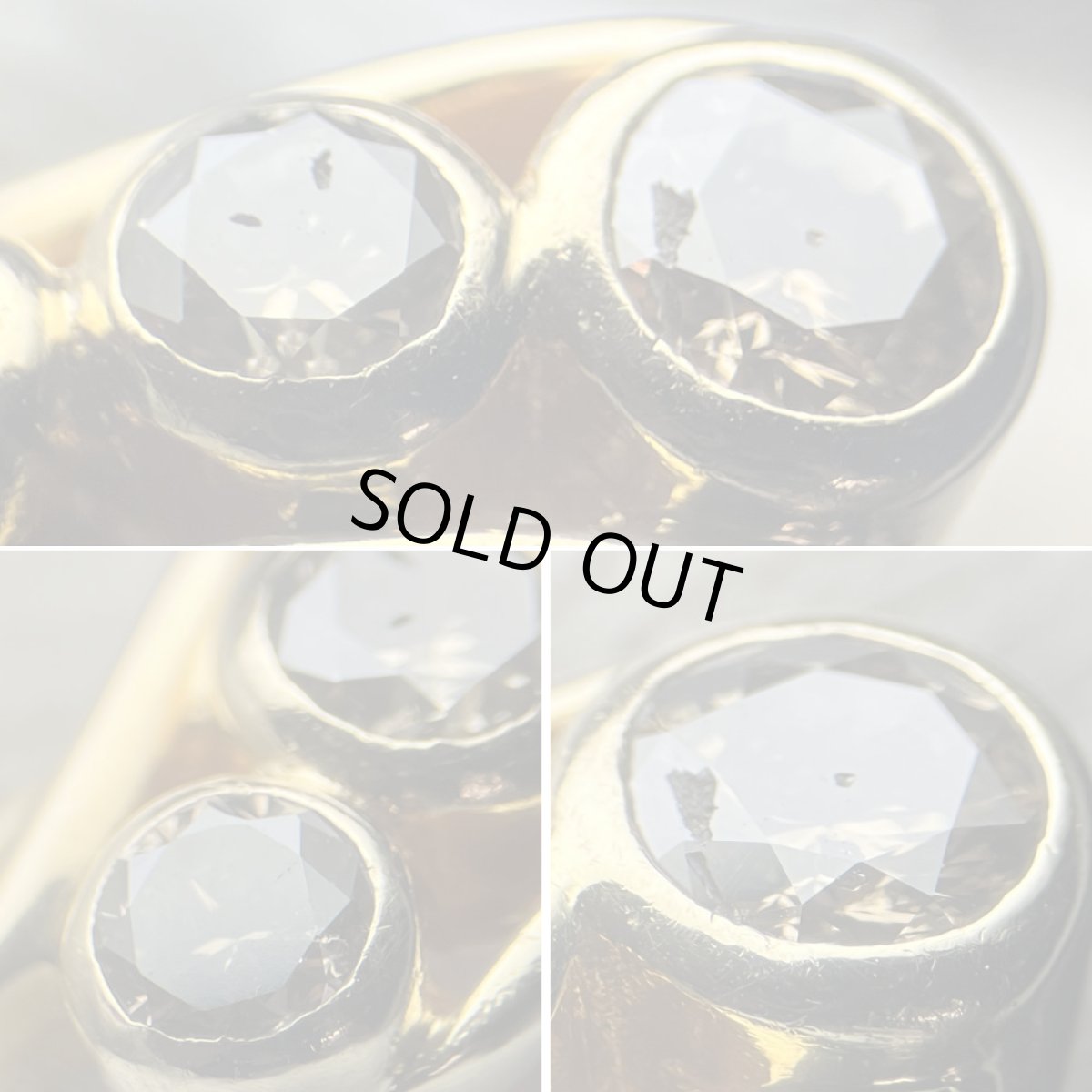 画像4: K18ブラウンダイヤモンドリング D1.02 4.1g #11 (4)