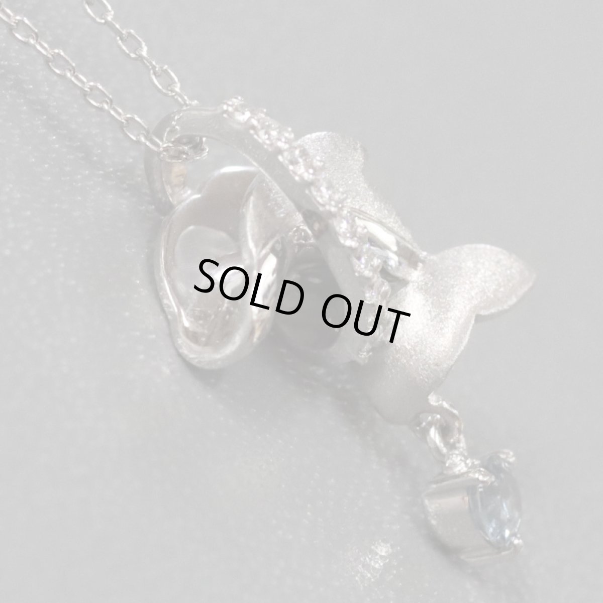 画像3: Pt950/850アクアマリンダイヤモンドペンダント イルカモチーフ AQ0.14 D0.05 4.7g (3)