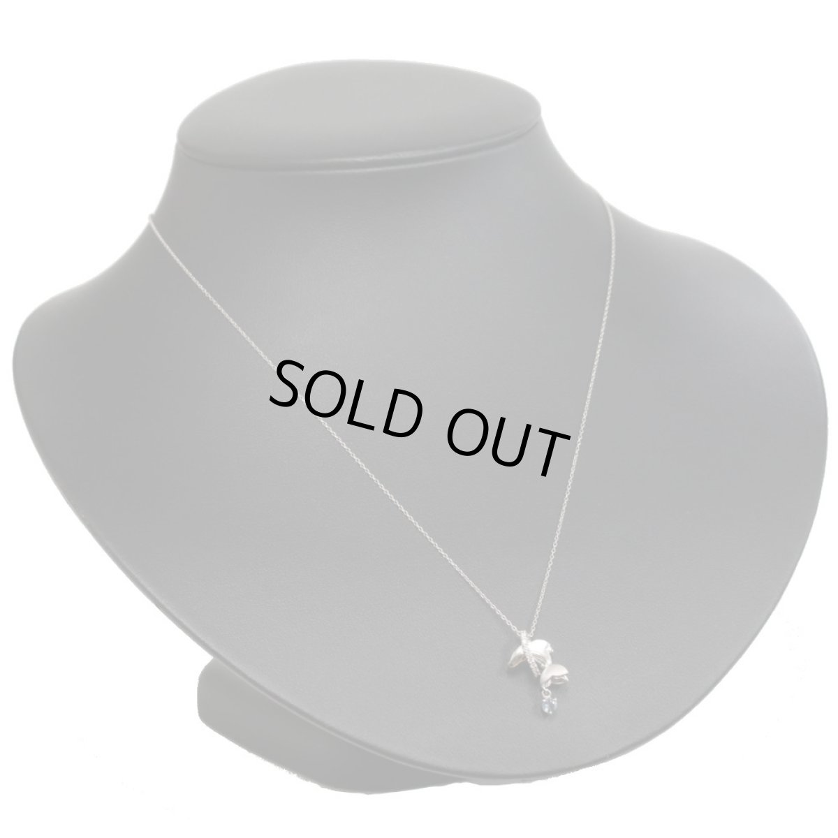 画像6: Pt950/850アクアマリンダイヤモンドペンダント イルカモチーフ AQ0.14 D0.05 4.7g (6)