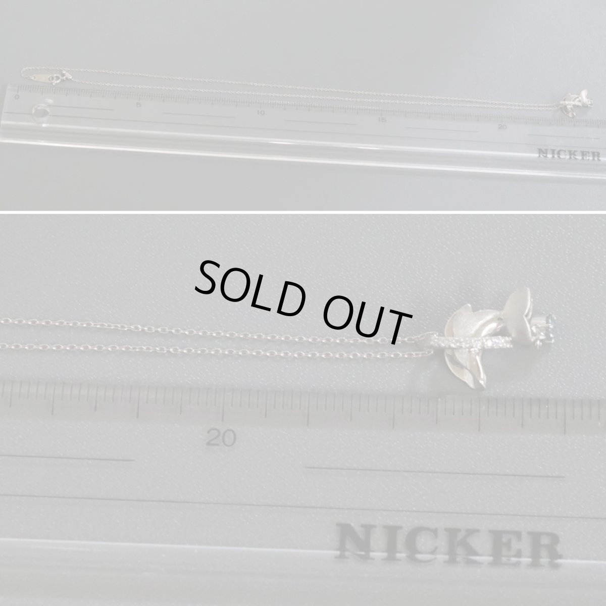 画像8: Pt950/850アクアマリンダイヤモンドペンダント イルカモチーフ AQ0.14 D0.05 4.7g (8)