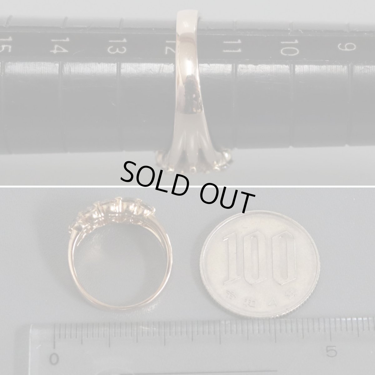 画像8: K18PGブラウンダイヤモンドリング D1.50 5.4g #12 (8)