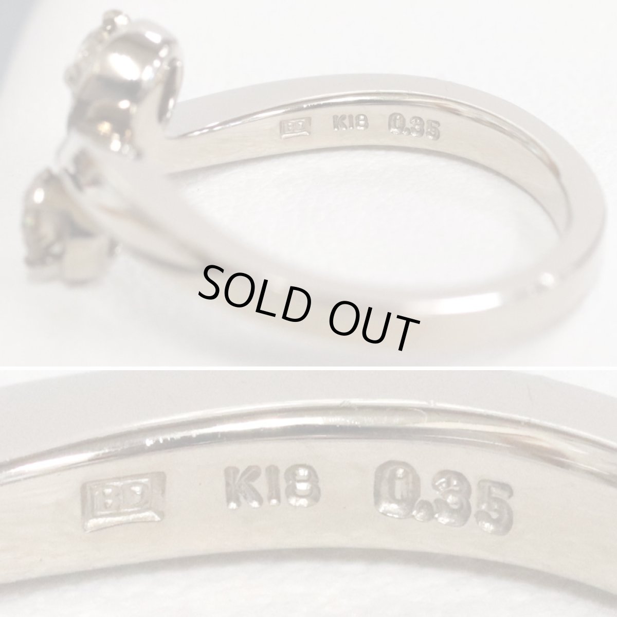 画像7: カシケイ K18ブラウンダイヤモンドリング D0.35 5.2g #11 (7)