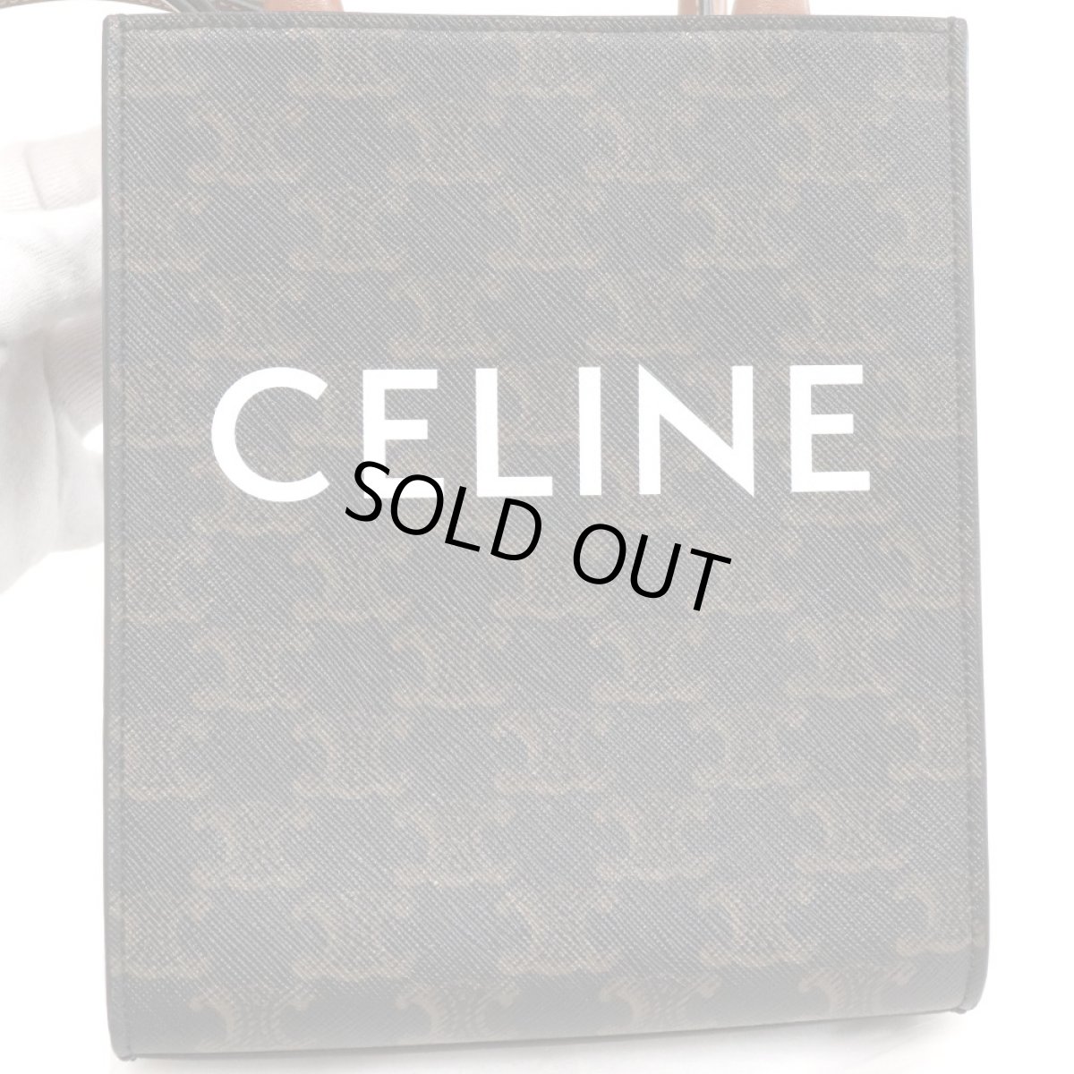 画像2: セリーヌ ミニ バーティカル トリオンフ キャンバス CELINE カバ (2)
