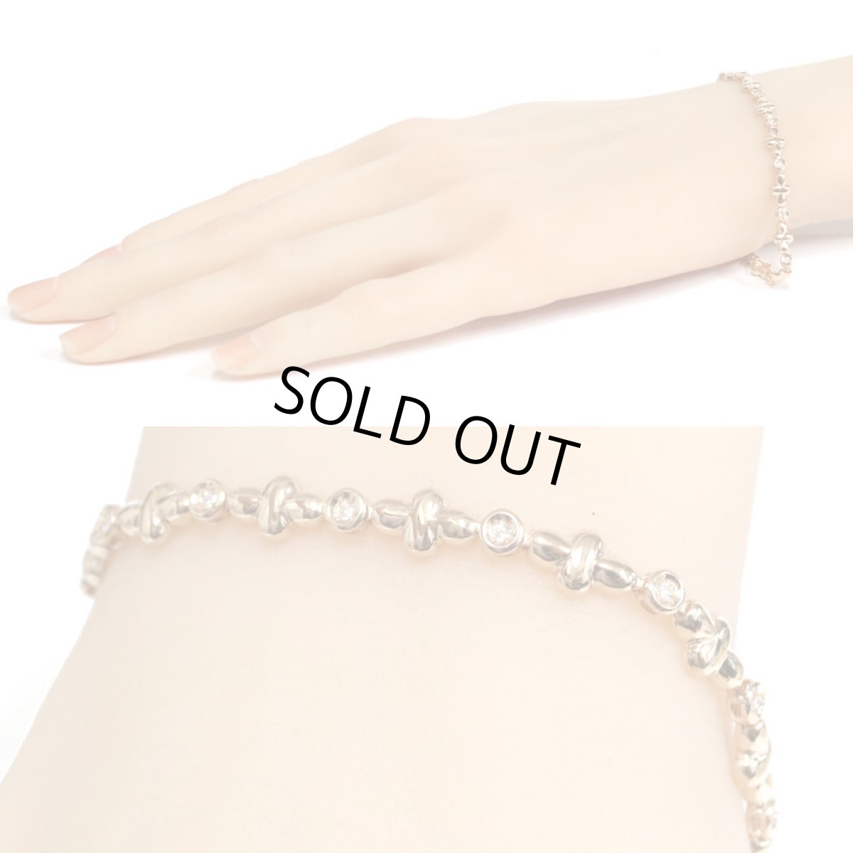 画像8: K18PGダイヤモンドブレスレット D0.22 9.5g (8)