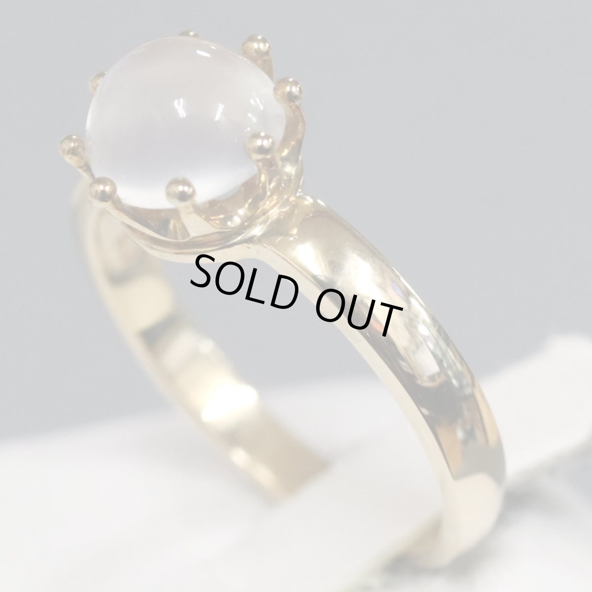 画像2: K18ムーンストーンキャッツアイリング 3.8g #13 (2)