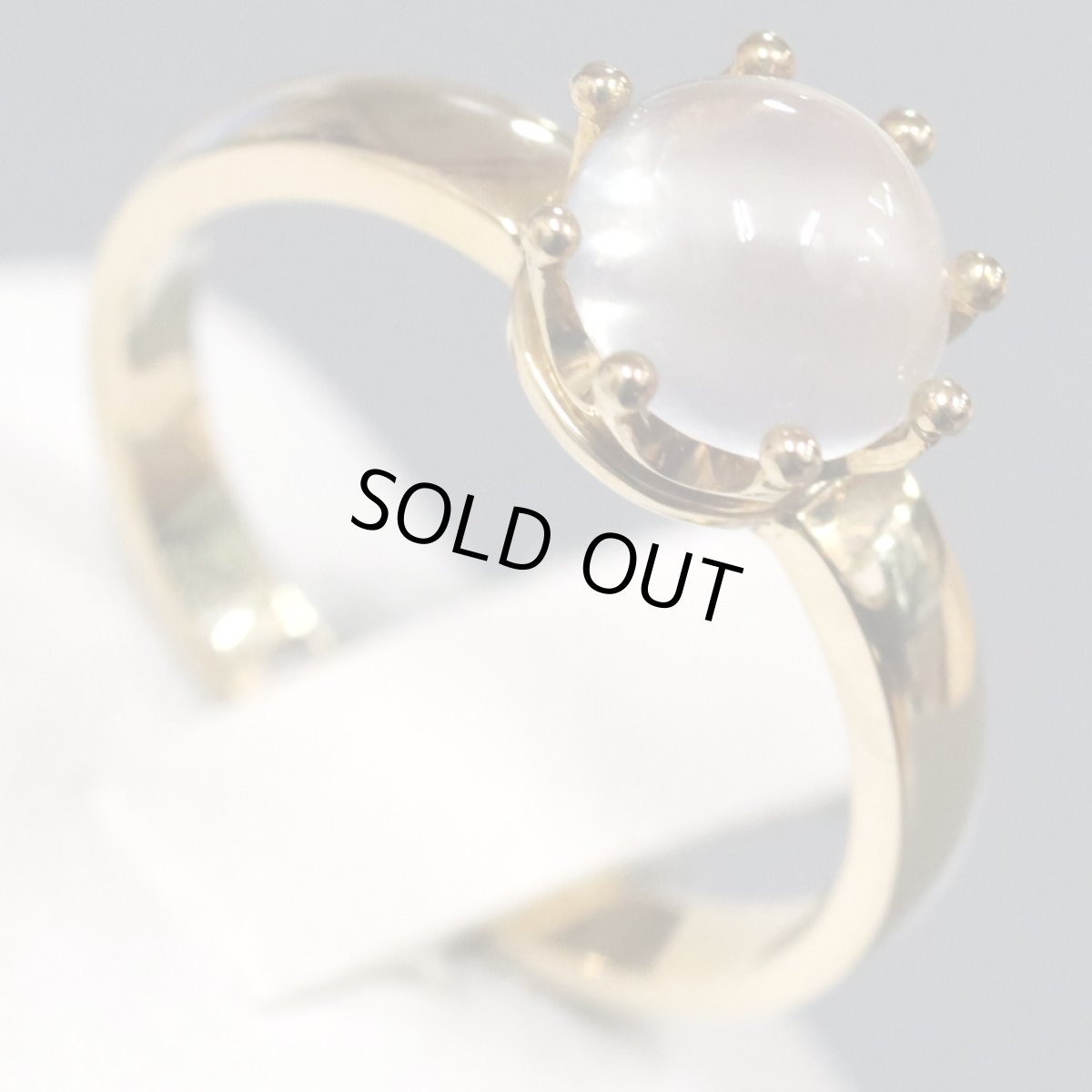 画像3: K18ムーンストーンキャッツアイリング 3.8g #13 (3)