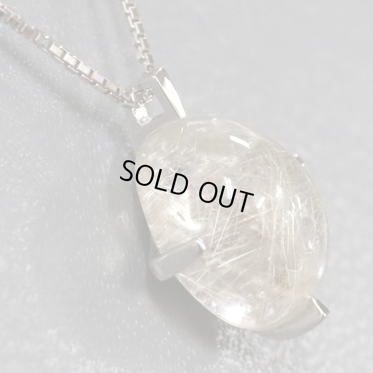 画像2: K18WGルチルクォーツネックレス 4.6g (2)