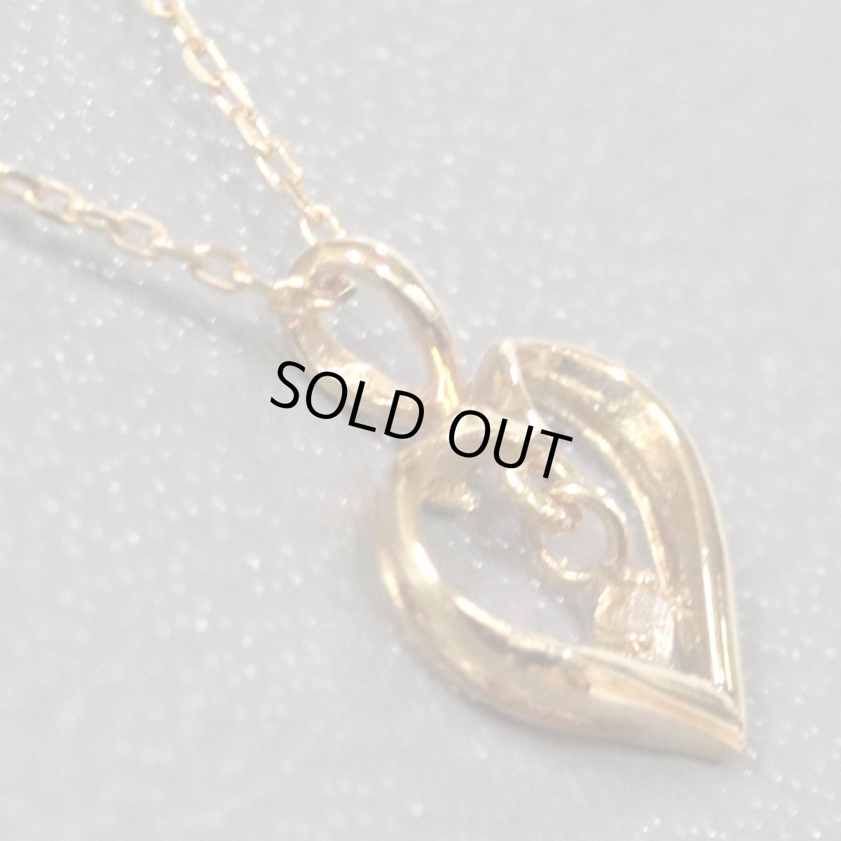 画像3: K18ダイヤモンドネックレス ハートモチーフ D0.02 1.1g (3)