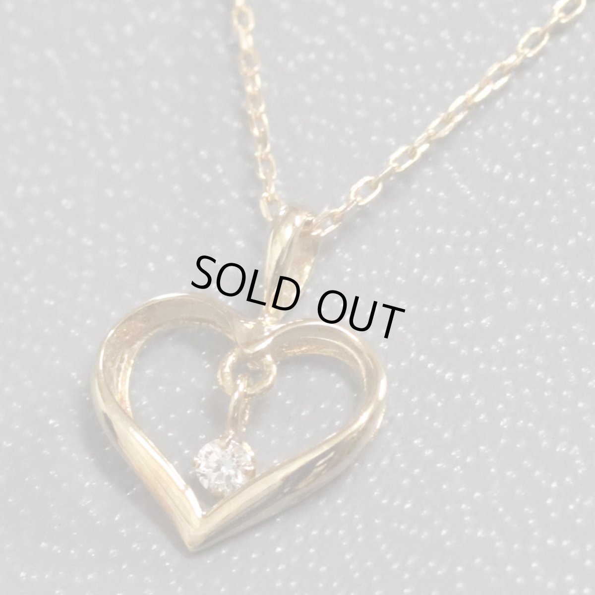 画像4: K18ダイヤモンドネックレス ハートモチーフ D0.02 1.1g (4)