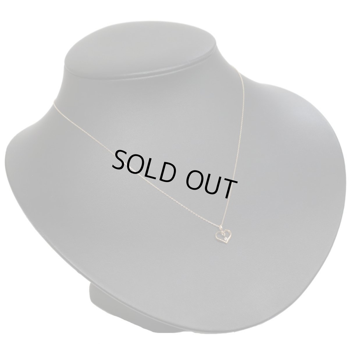 画像6: K18ダイヤモンドネックレス ハートモチーフ D0.02 1.1g (6)