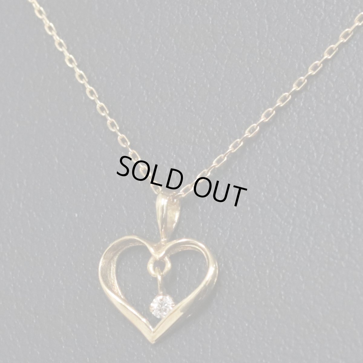 画像7: K18ダイヤモンドネックレス ハートモチーフ D0.02 1.1g (7)