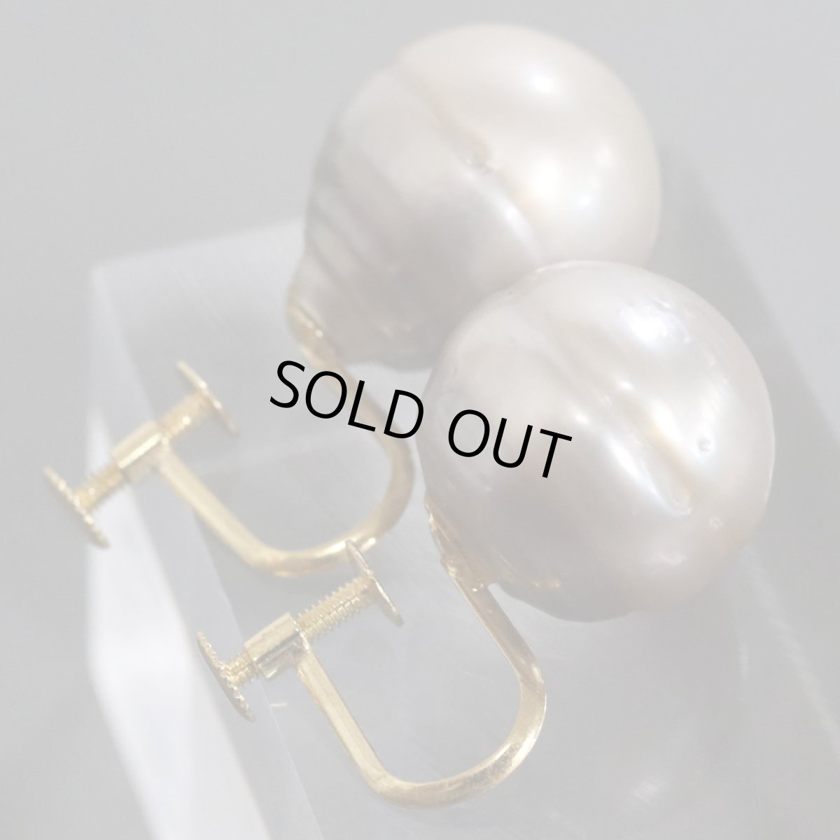 画像2: K18パールイヤリング 7.9g (2)