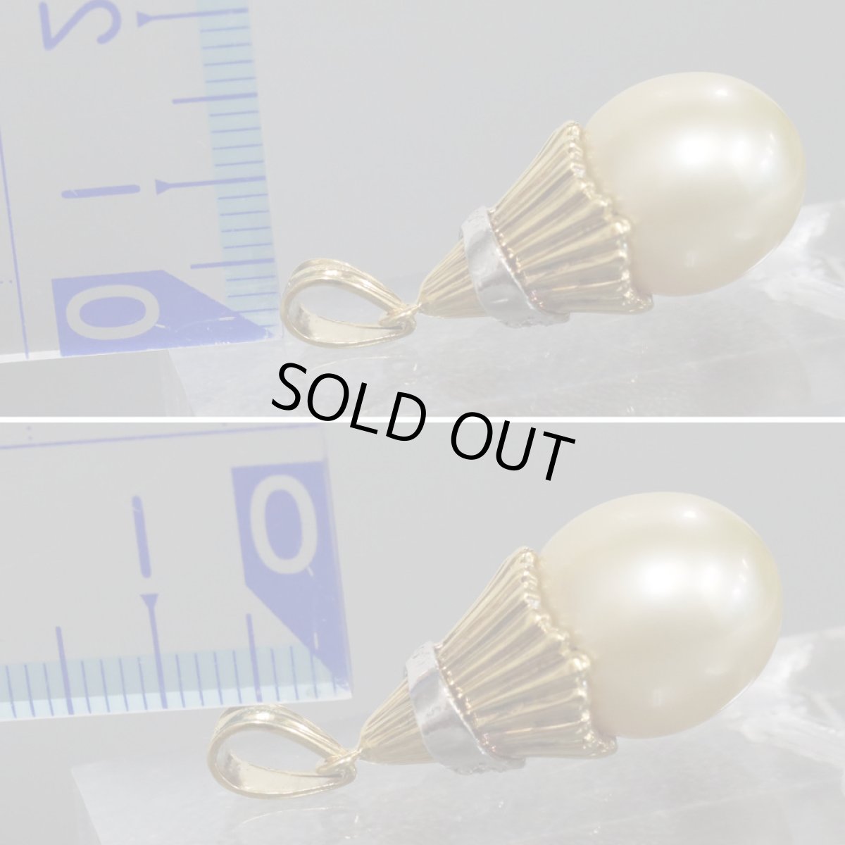 画像7: K18/Pt900パールダイヤモンドペンダントトップ D0.03 6.7g (7)