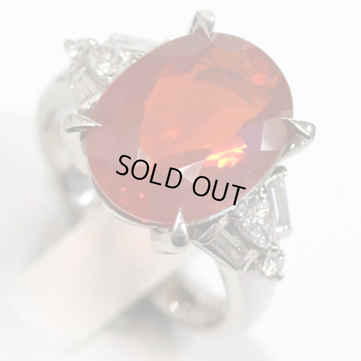 画像4: Pt900ファイヤーオパールダイヤモンドリング O3.850 D0.40 9.1g #10 (4)