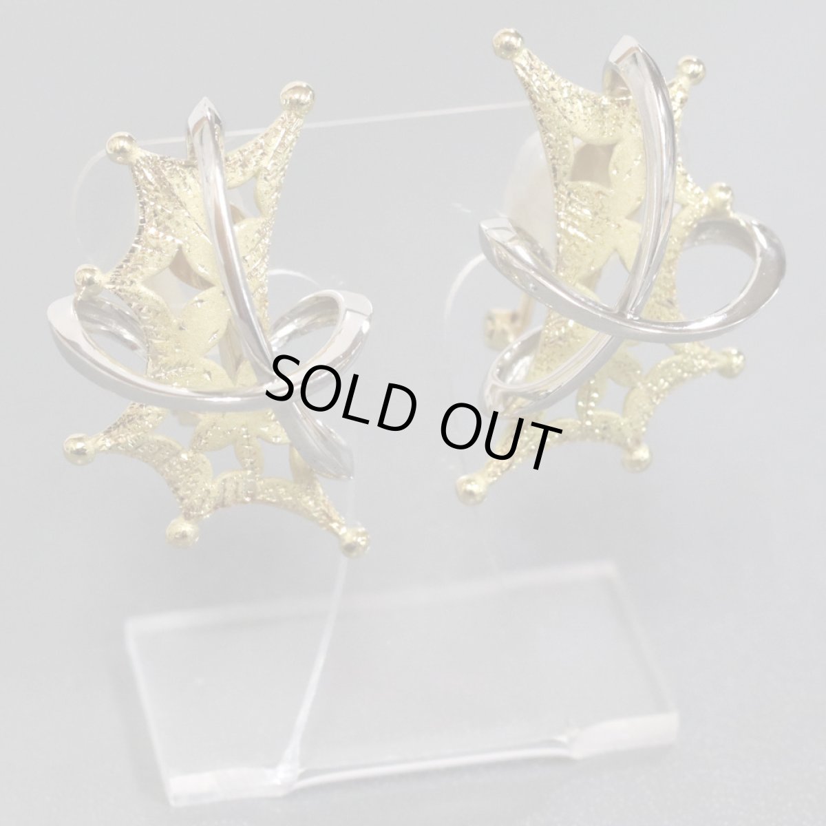 画像2: 松井久子 K18/Pt900イヤリング 11.7g (2)