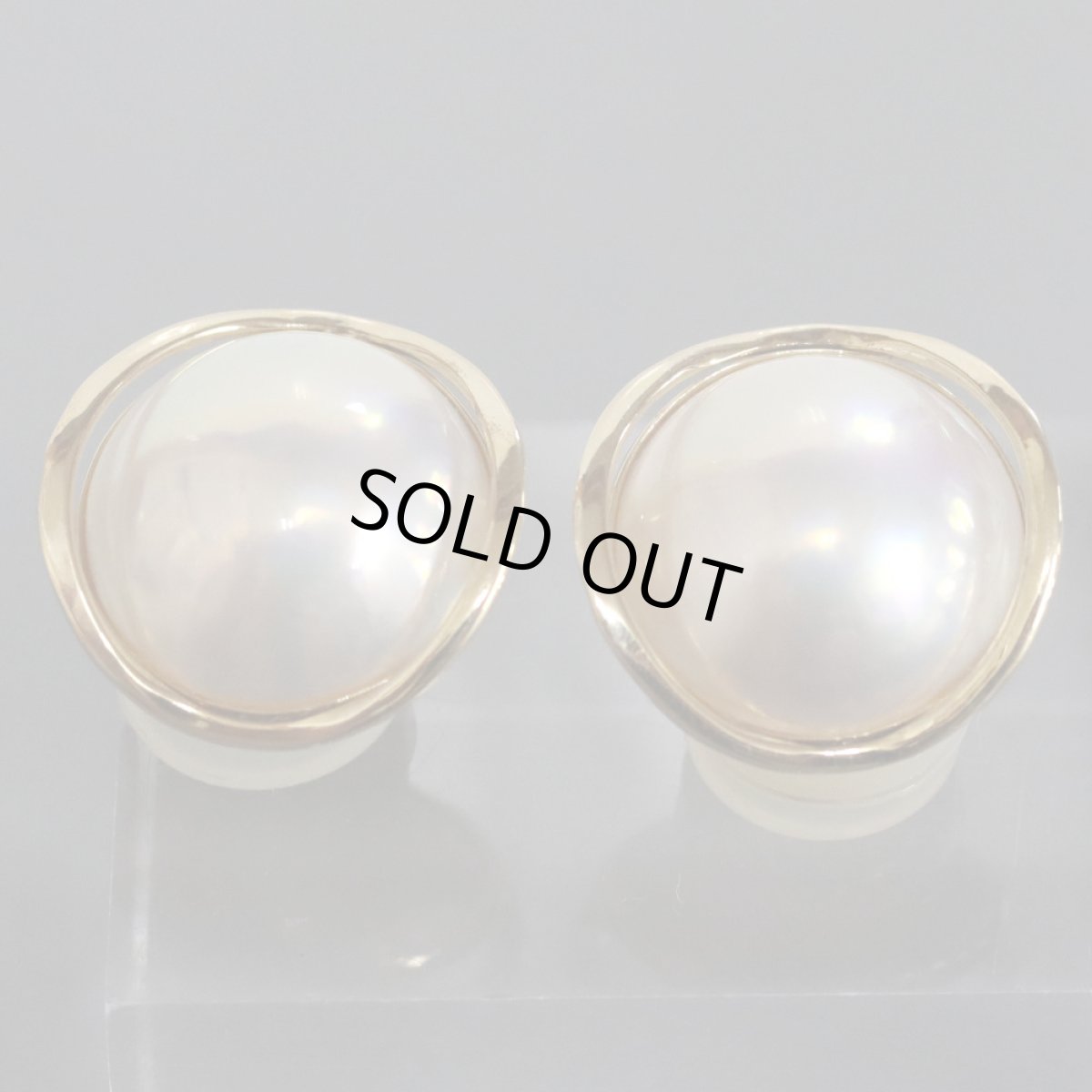 画像1: K18マベパールイヤリング 4.8g (1)