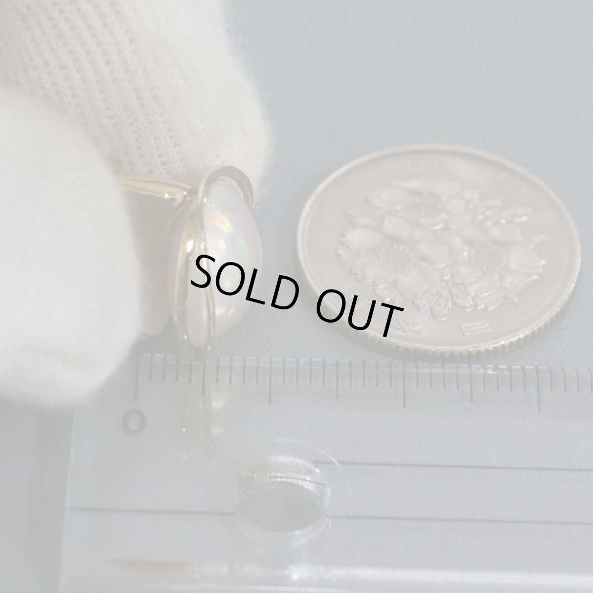 画像9: K18マベパールイヤリング 4.8g (9)