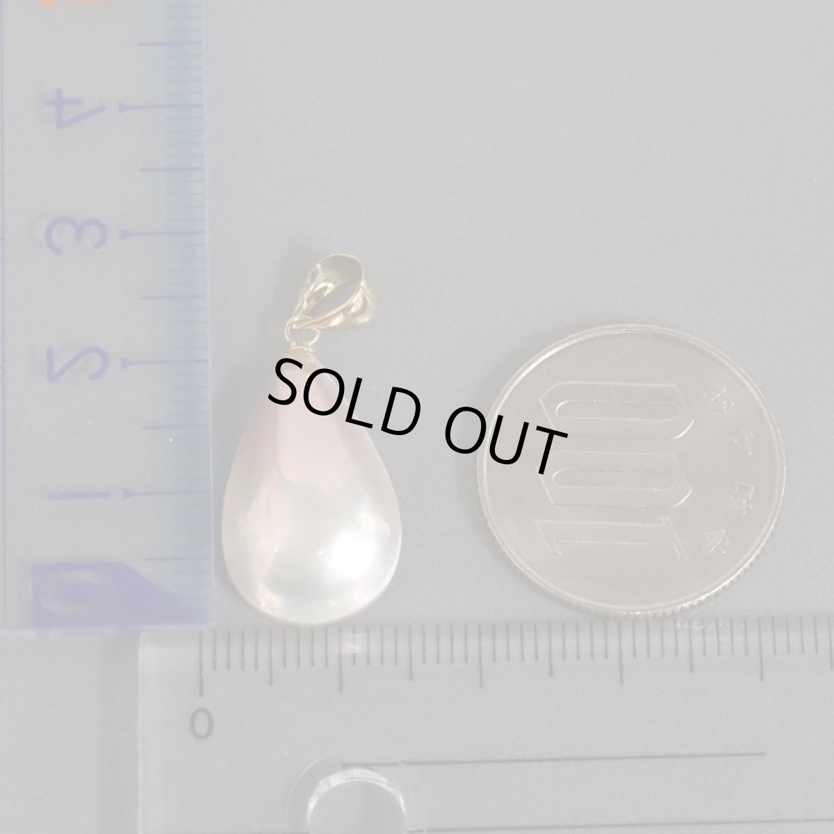 画像10: K18マベパールペンダントトップ ティアドロップ 2.0g (10)