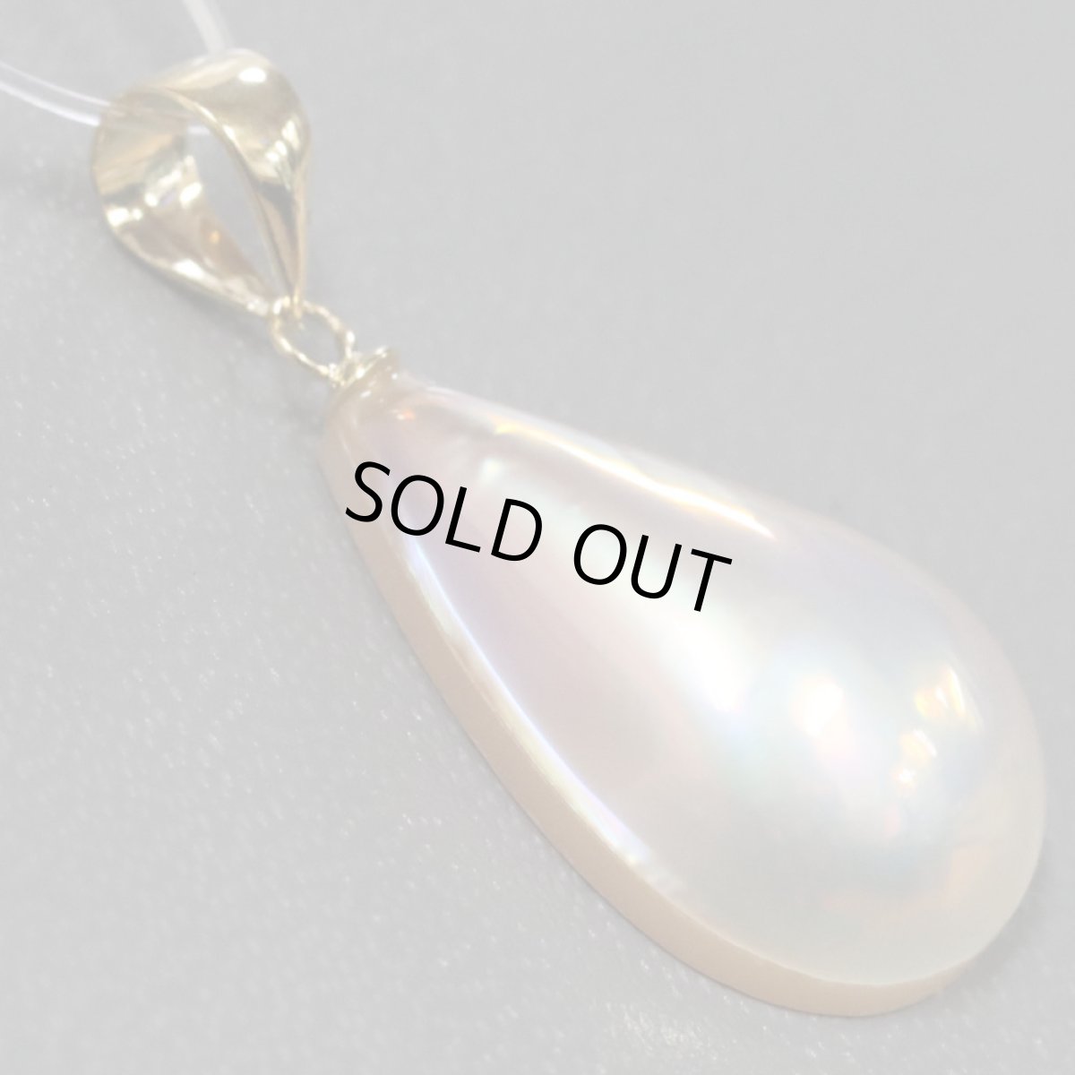 画像2: K18マベパールペンダントトップ ティアドロップ 2.0g (2)