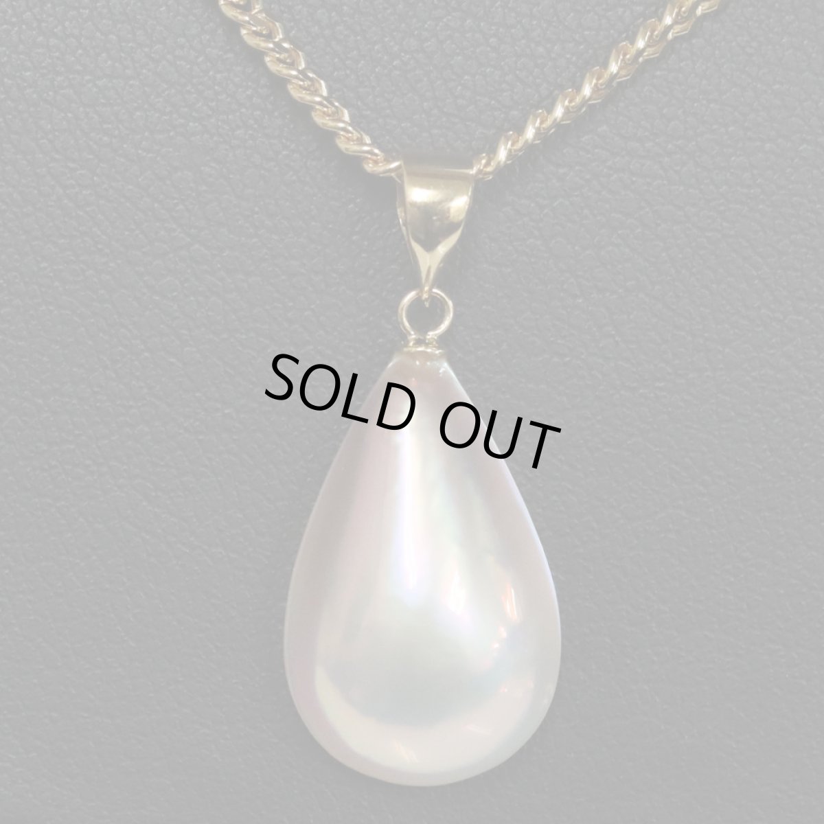 画像9: K18マベパールペンダントトップ ティアドロップ 2.0g (9)